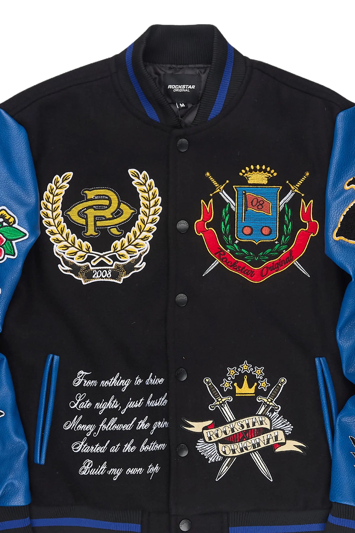 Dallas Black/Royal Varsity Jacket