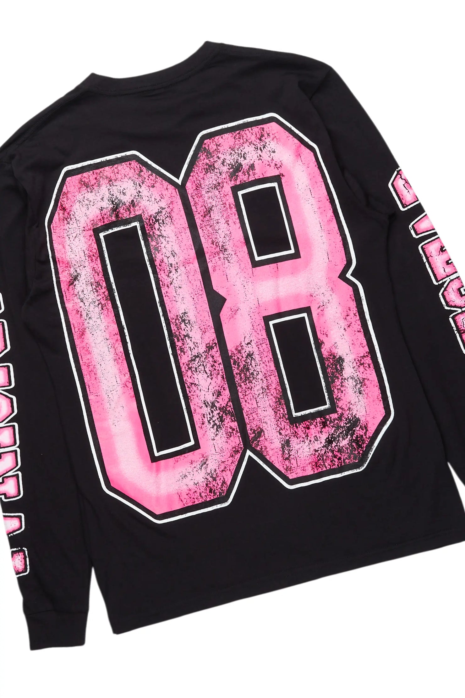 Fields Black Long Sleeve T-Shirt & Quatz Stacked Flare PU Jean Bundle