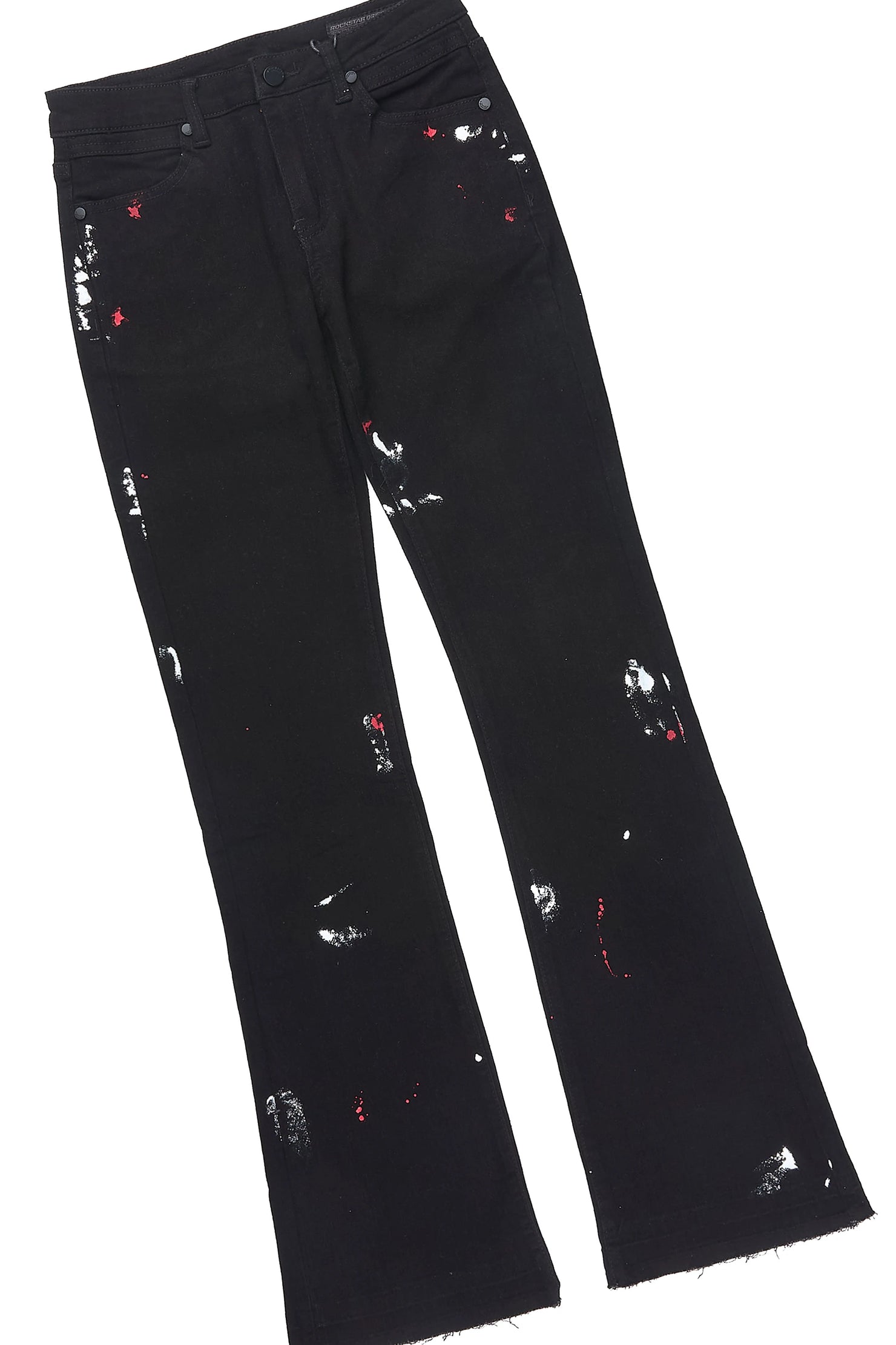 Boys Blade 2.0 White/Black T-Shirt Stacked Painter Jean Set