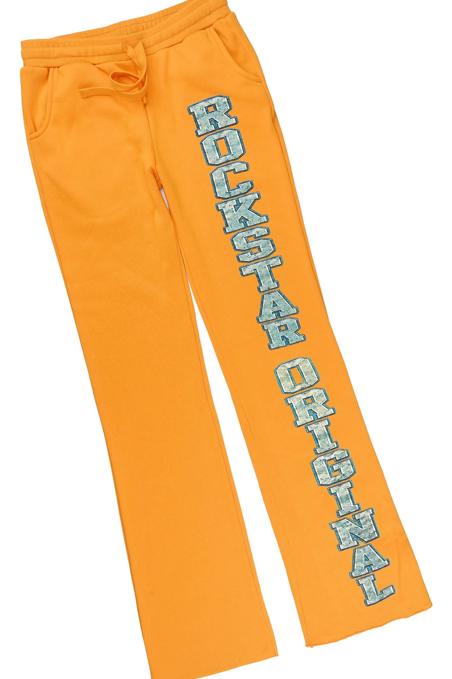 Boys Atramen Orange/Cream Stacked Hoodie Track Set