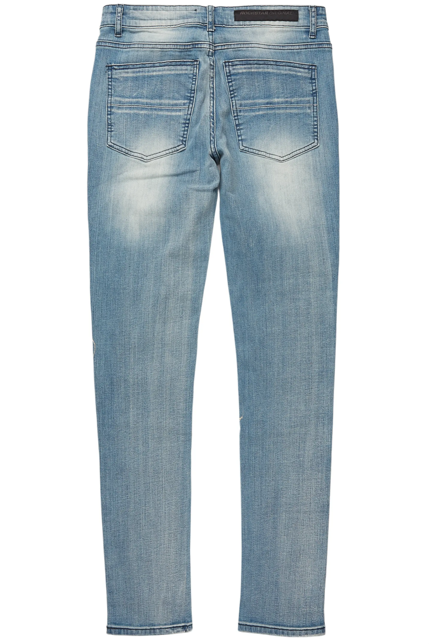 Waylon Rustic Blue Frayed Slim Fit Jean