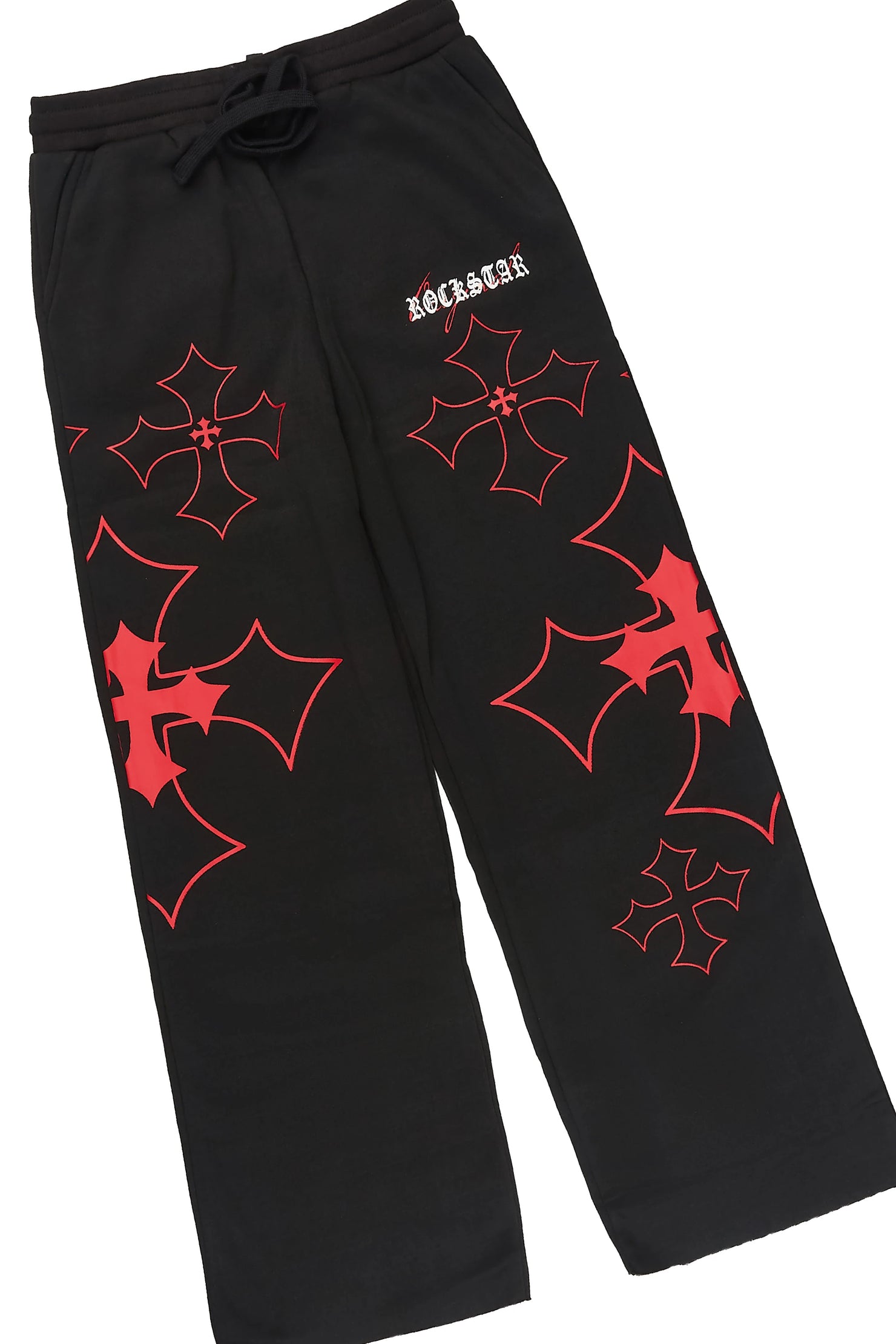Boys Sargo Black/Red Hoodie Baggy Pant Track Set