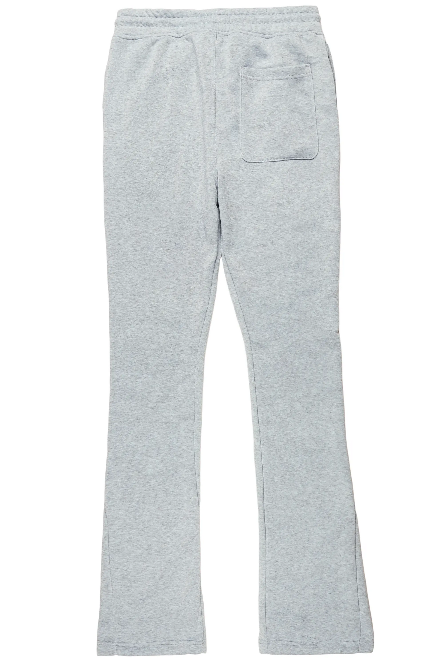 Luis Heather Grey Patchwork Stacked Flare Pants