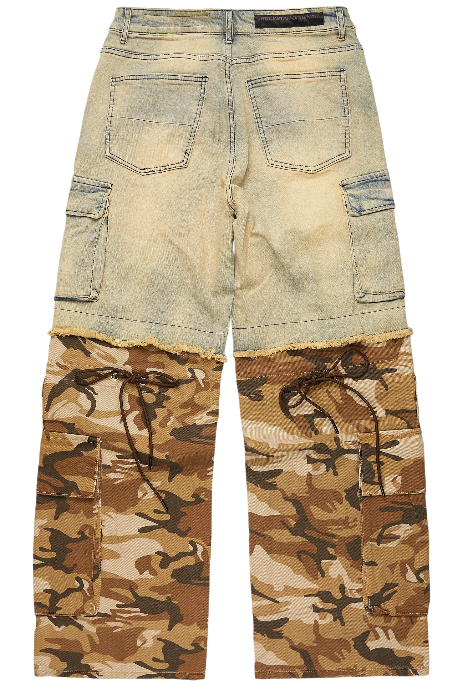 Baatar Blue/Brown Camo Baggy Fit Jean