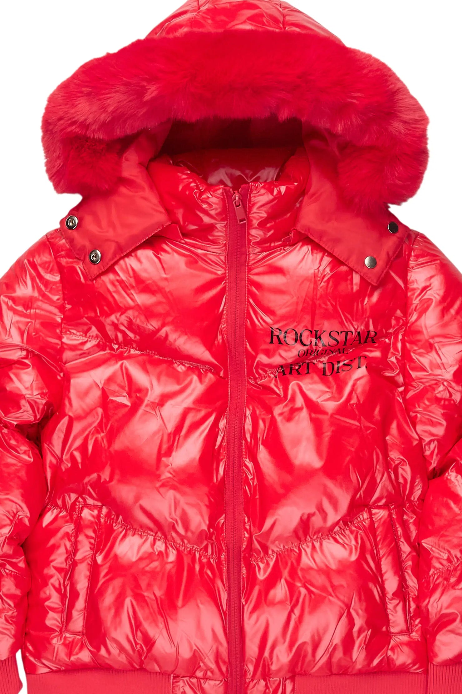 Girls Destina Red Puffer Jacket