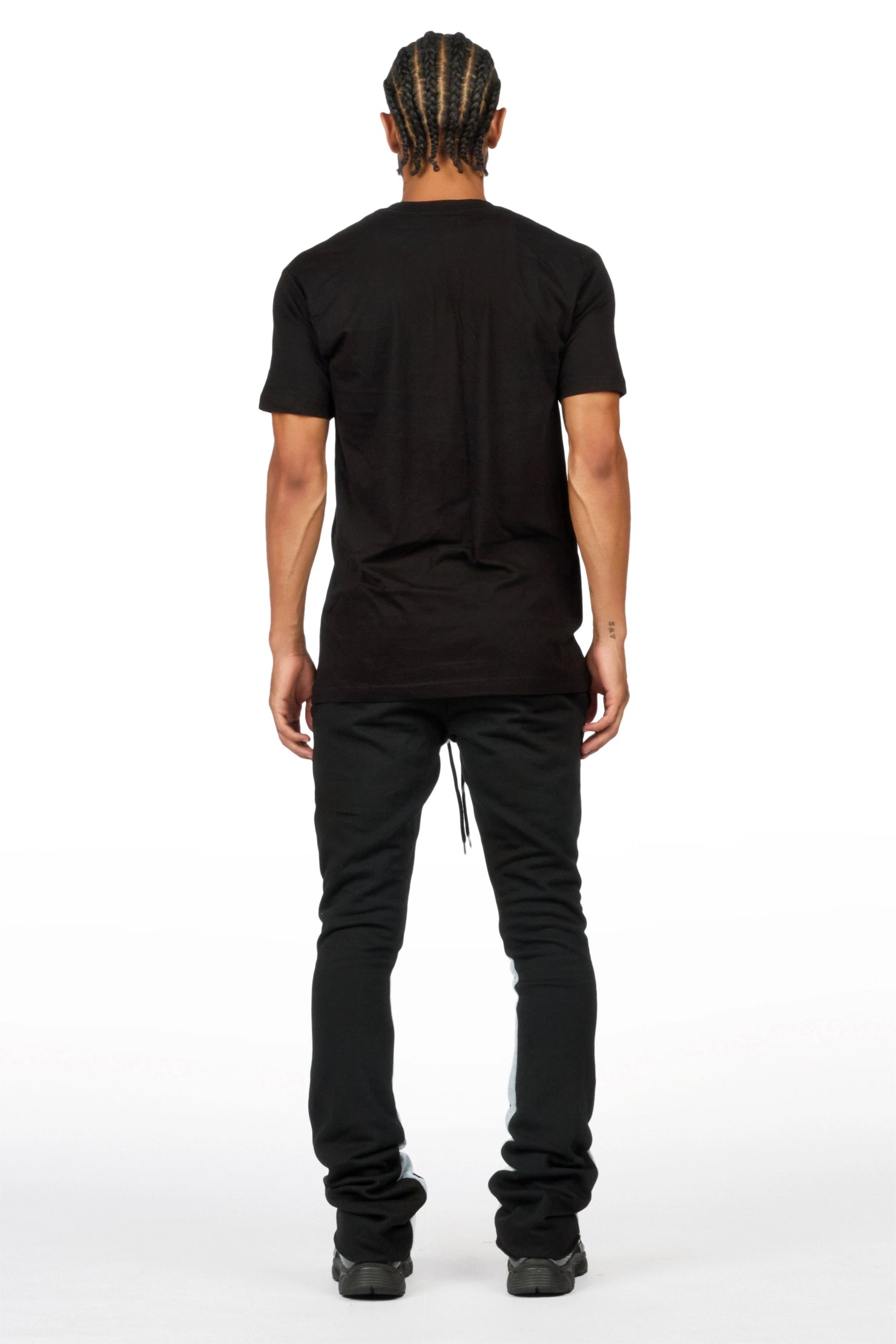 Deathrow 3.0 Black T-Shirt/Stacked Flare Pant Set
