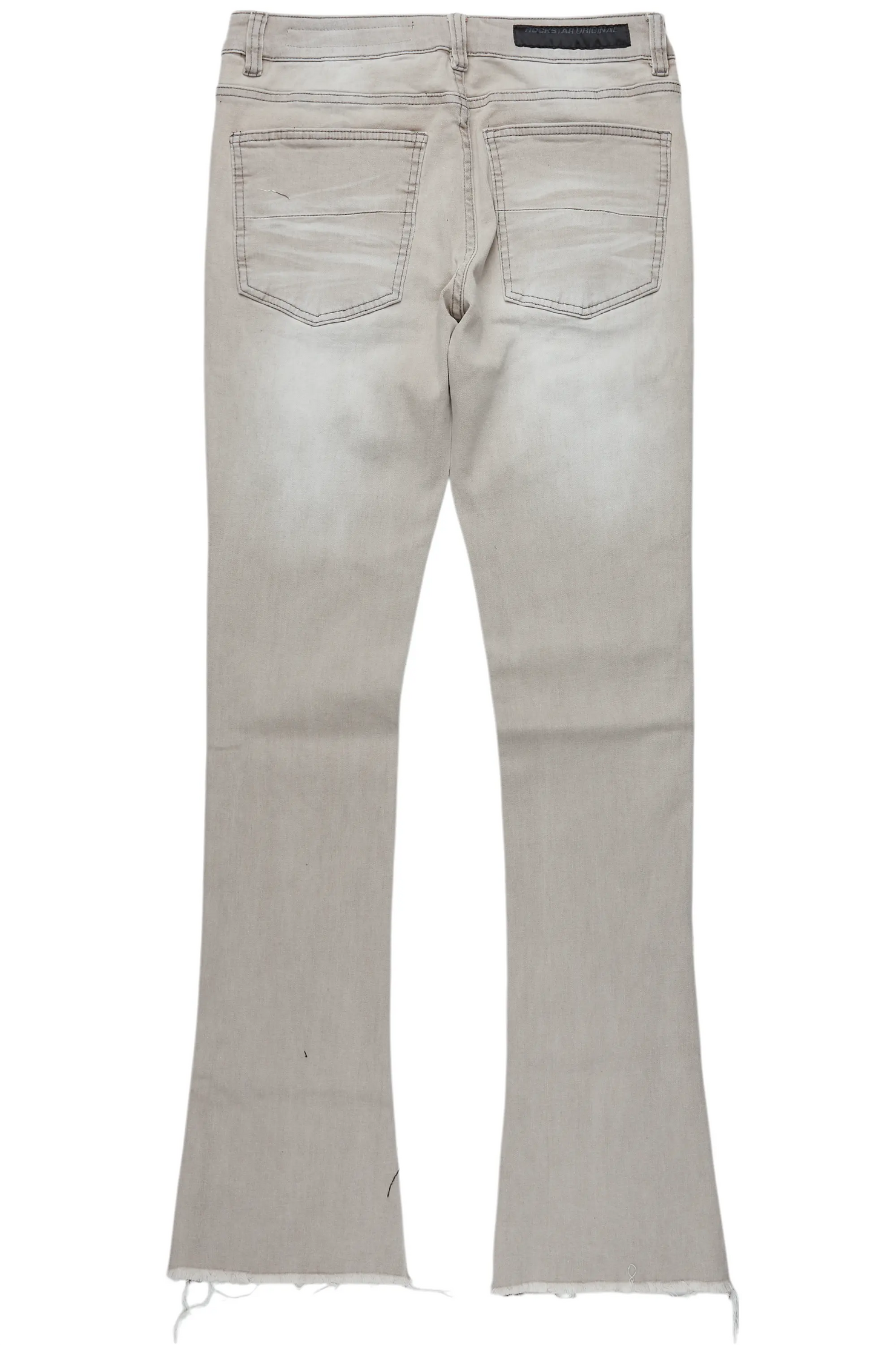 Edgar Grey/Yellow Patchwork Stacked Flare Jean