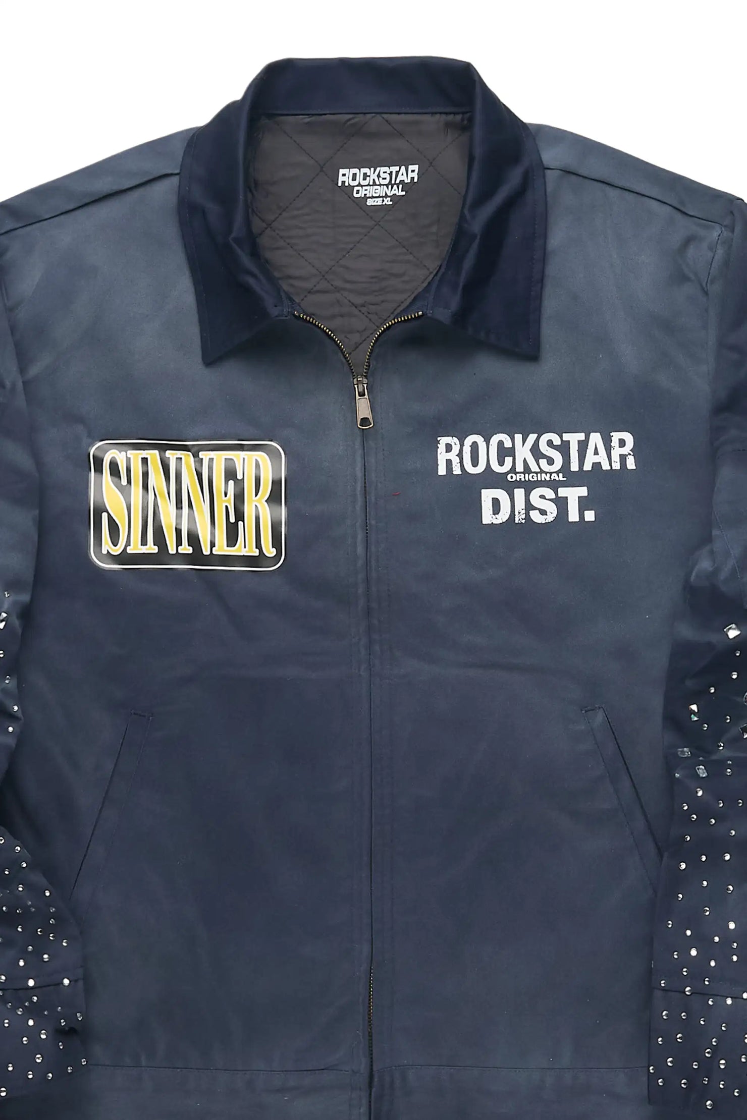 Traval Navy Rhinestone Workman Jacket