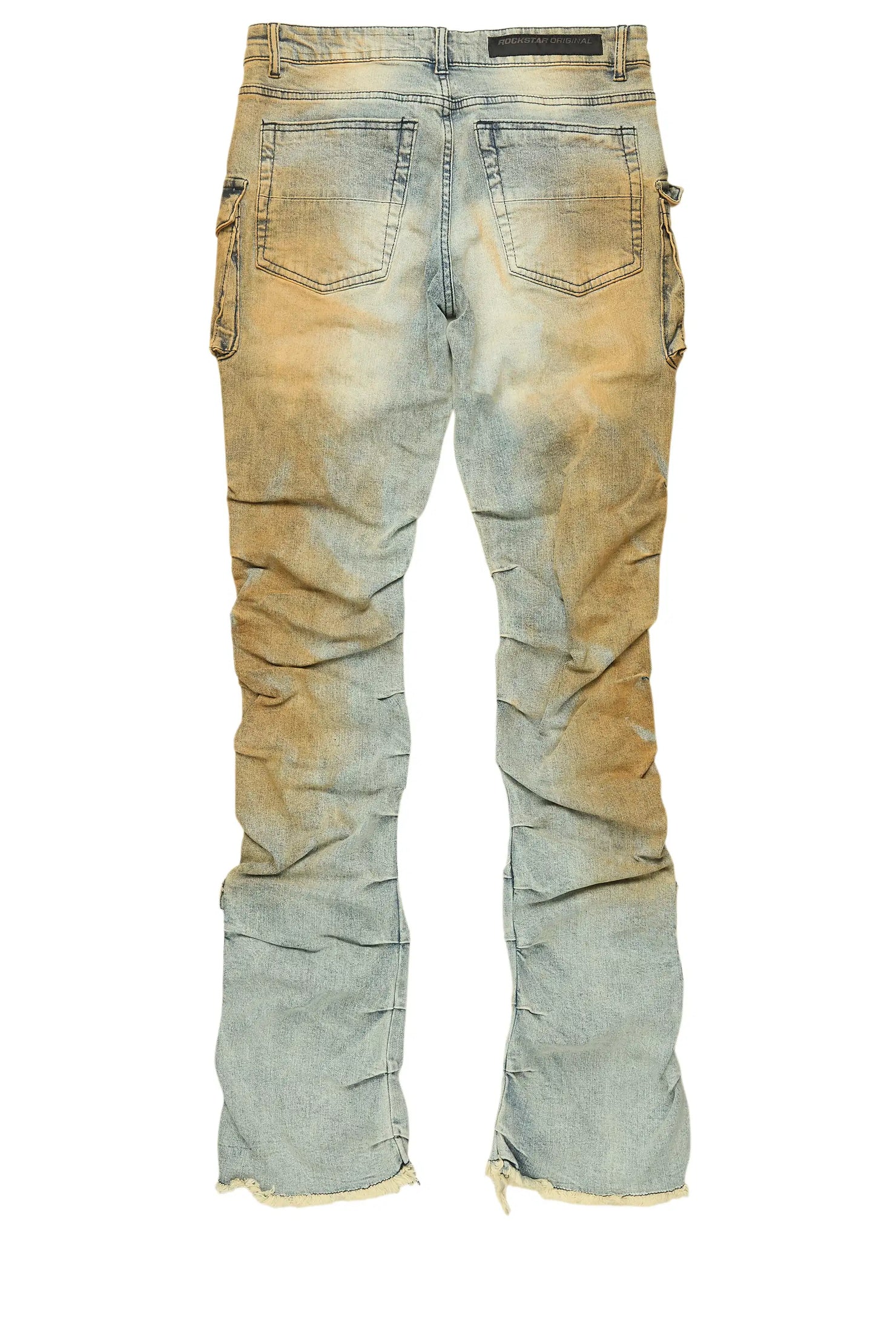 Boys Gentry Tint Light Blue Stacked Flare Jean