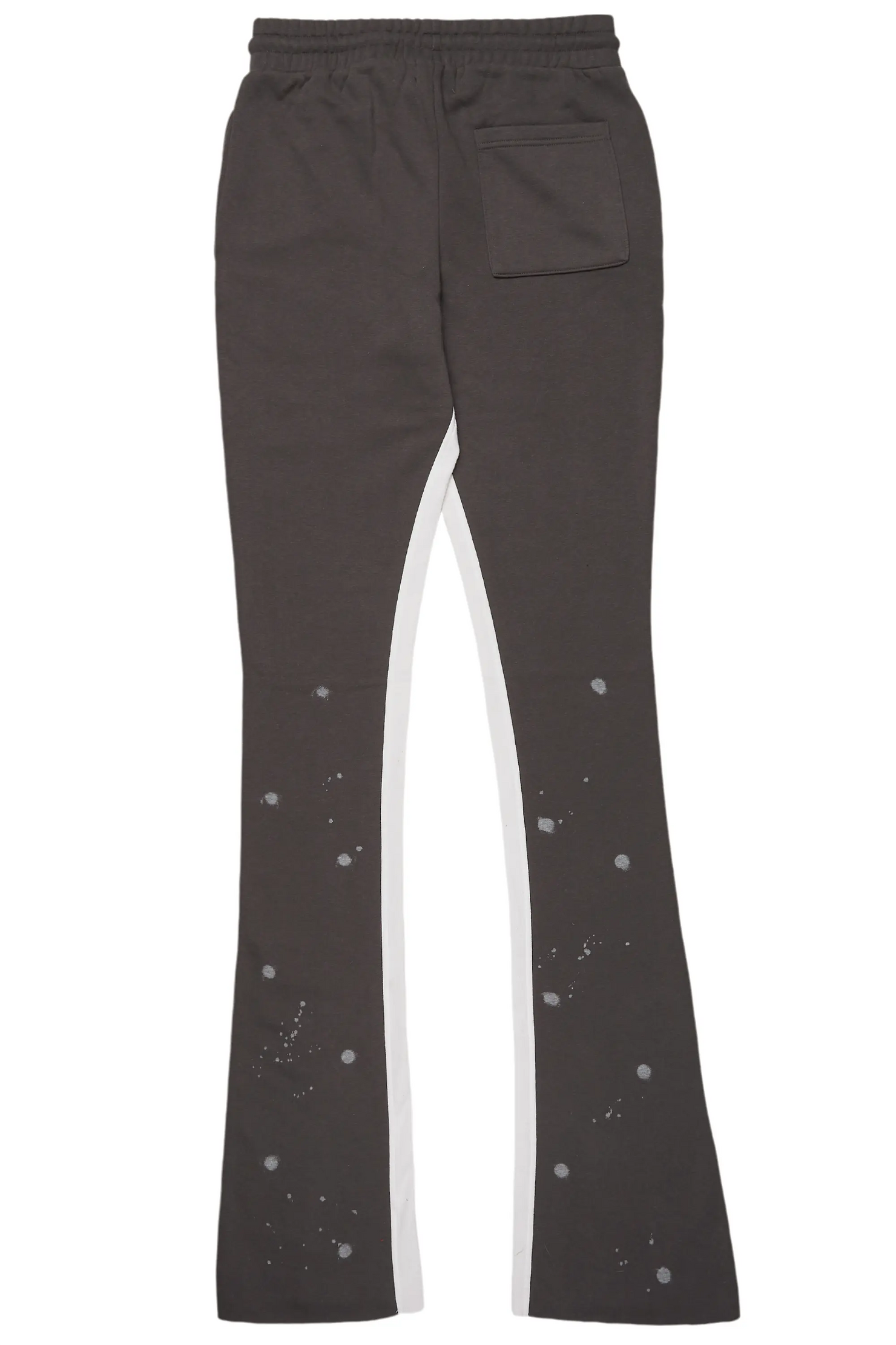 Washi Vintage Grey Patchwork Stacked Flare Track Pant