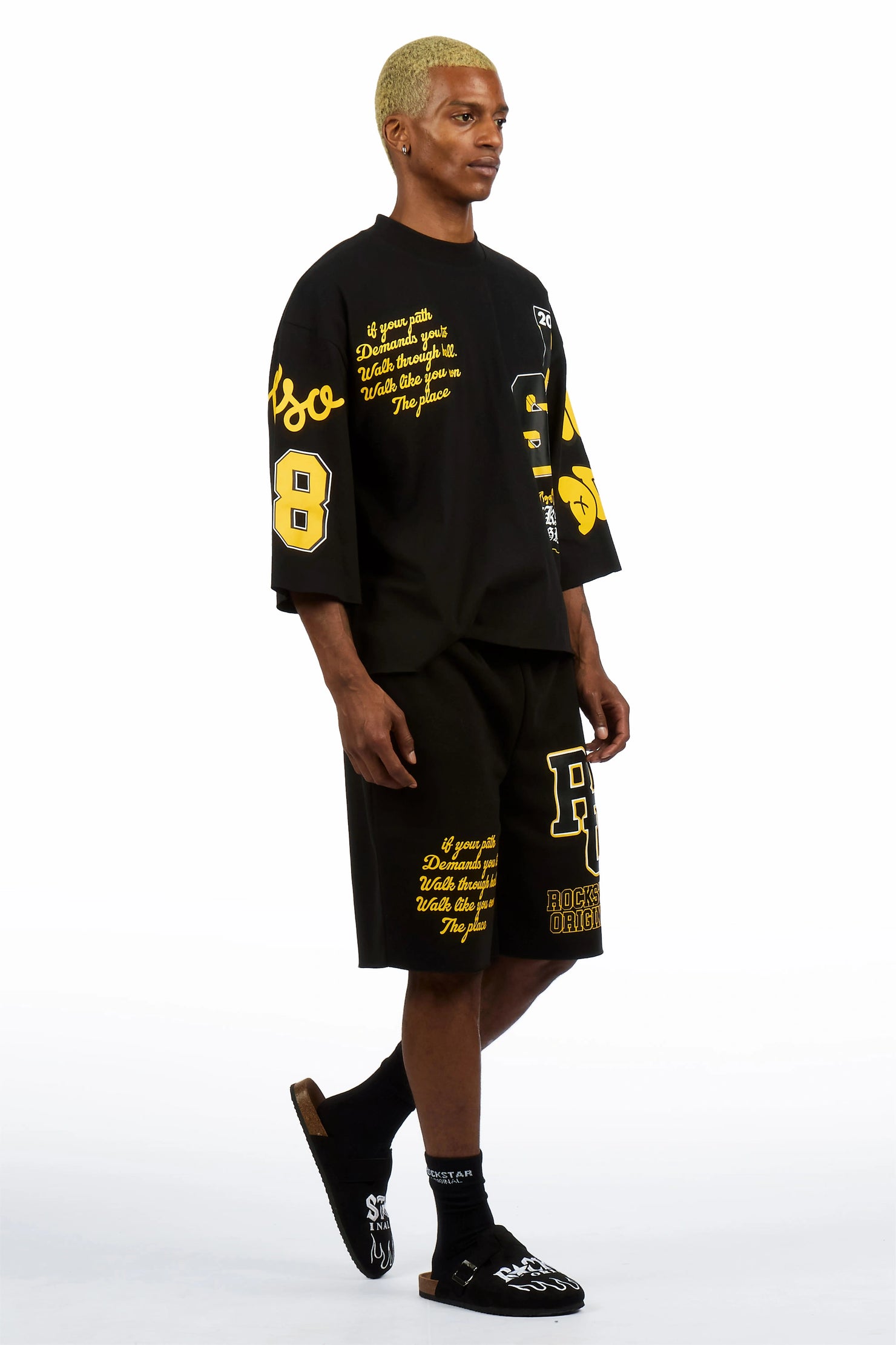 Leslaw Black T-Shirt/Short Set