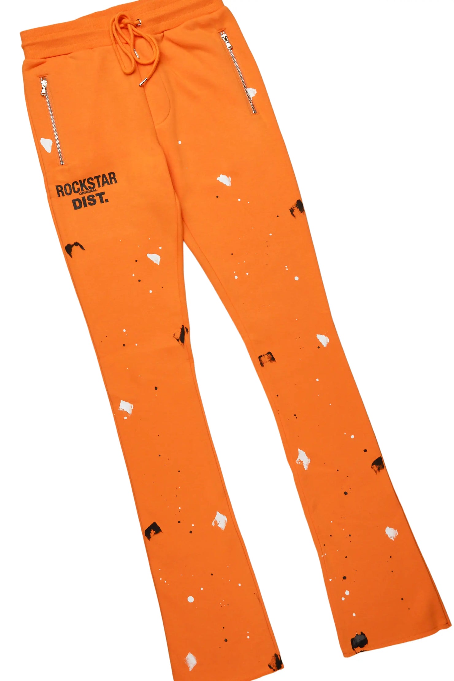 Raffer White/Orange T-Shirt/Stacked Flare Pant Set