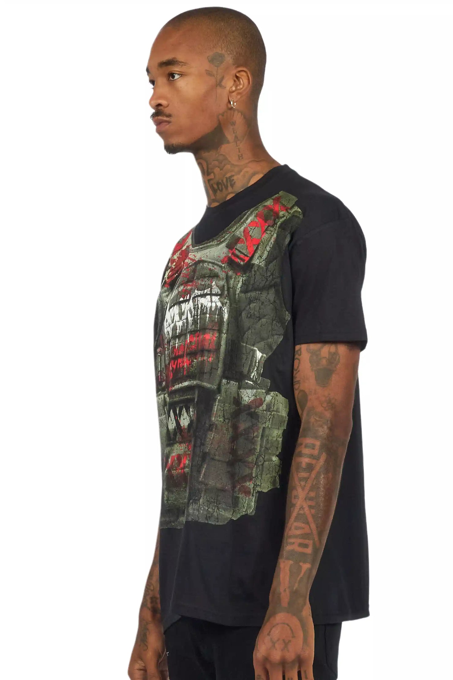 Reilly Black Graphic T-Shirt