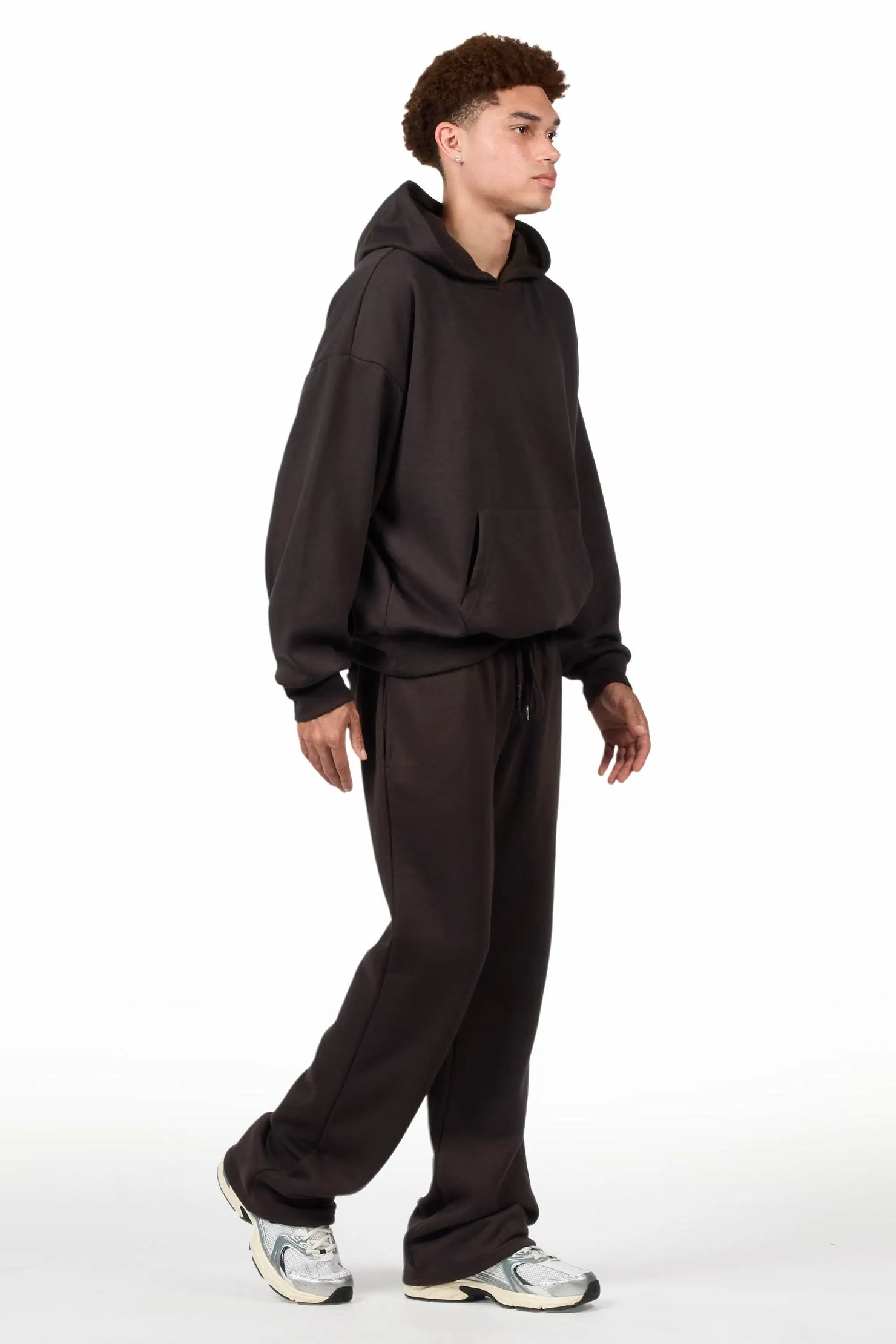 Basic Iron Hoodie Relaxed Track Set