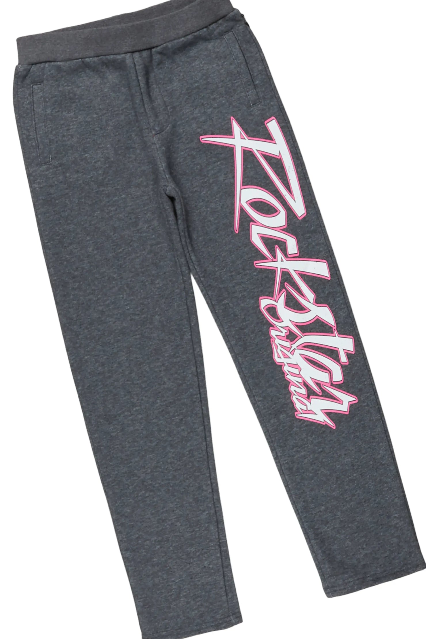 Girls Kalie Charcoal Slim Fit Track Set