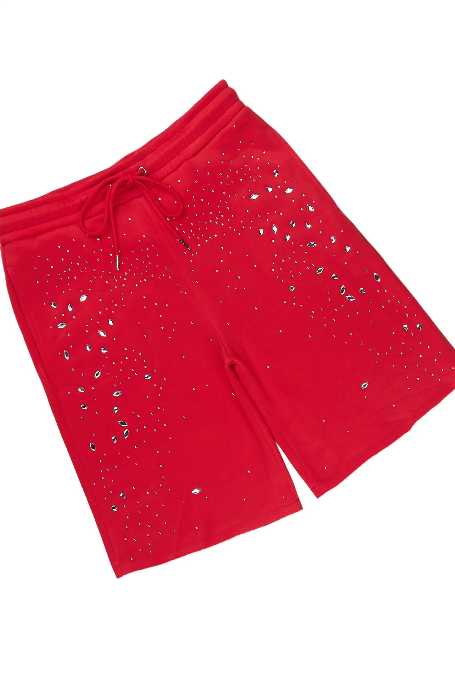 Twinkle Red Rhinestone T-Shirt/Short Set