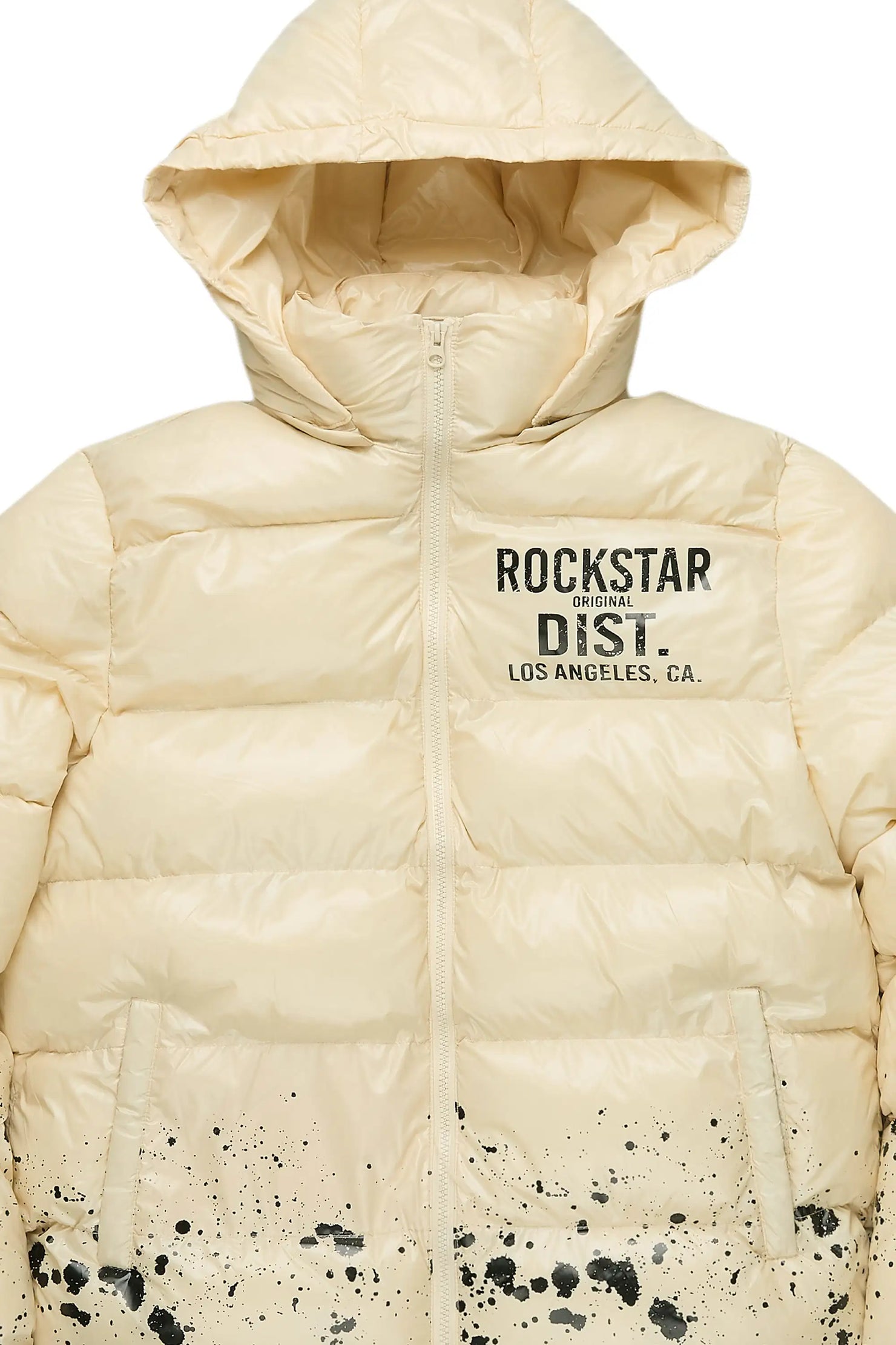 Raffer Beige Heavy Puffer Jacket