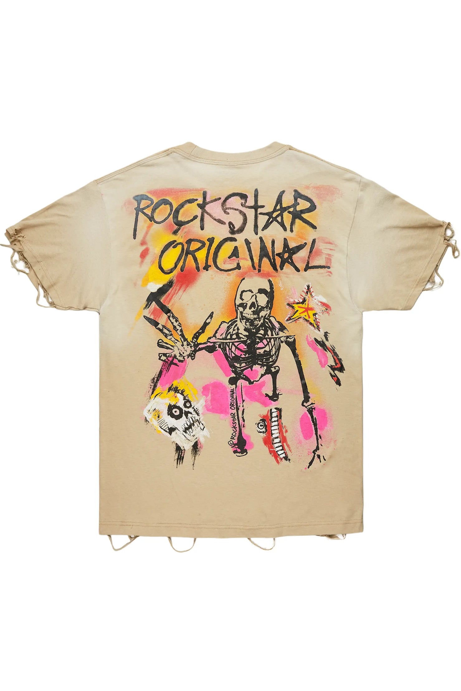 Soweto Beige Oversized Graphic T-Shirt