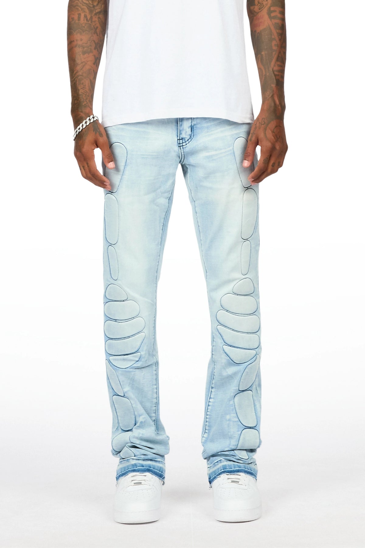 Racier Blue Stacked Fit Jean