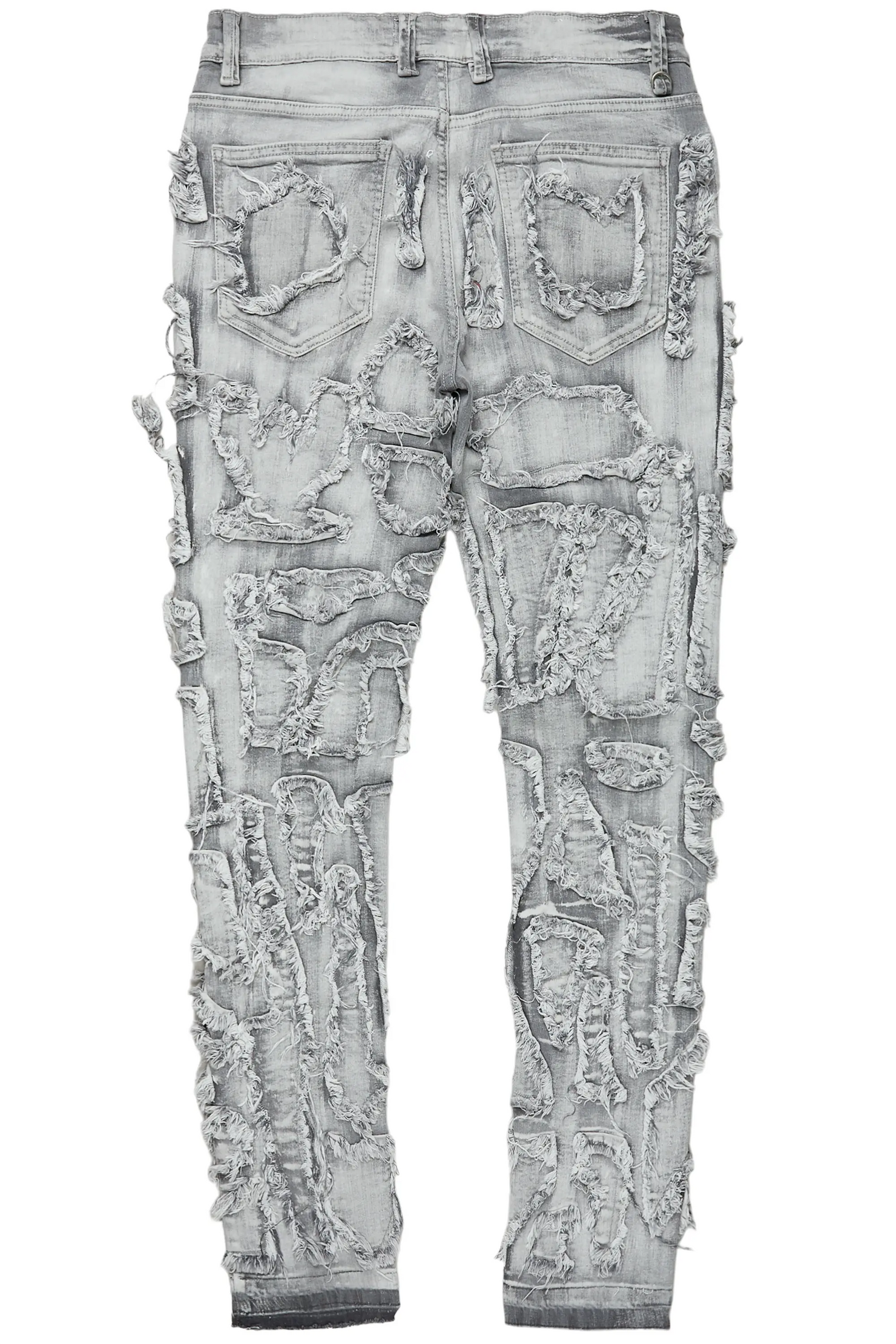 Hakim Grey Patchwork Skinny Fit Jean