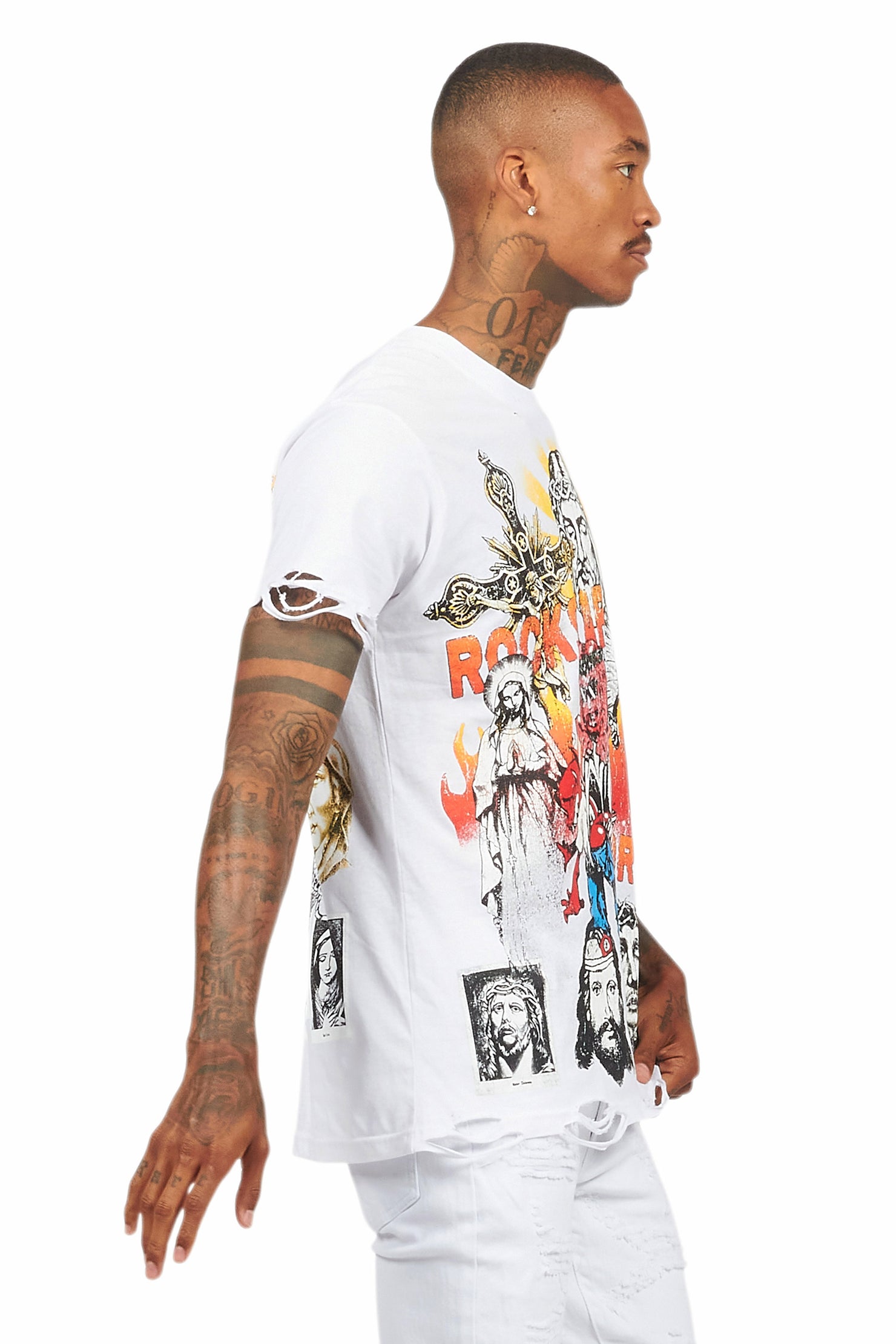 Axion White Graphic T-Shirt