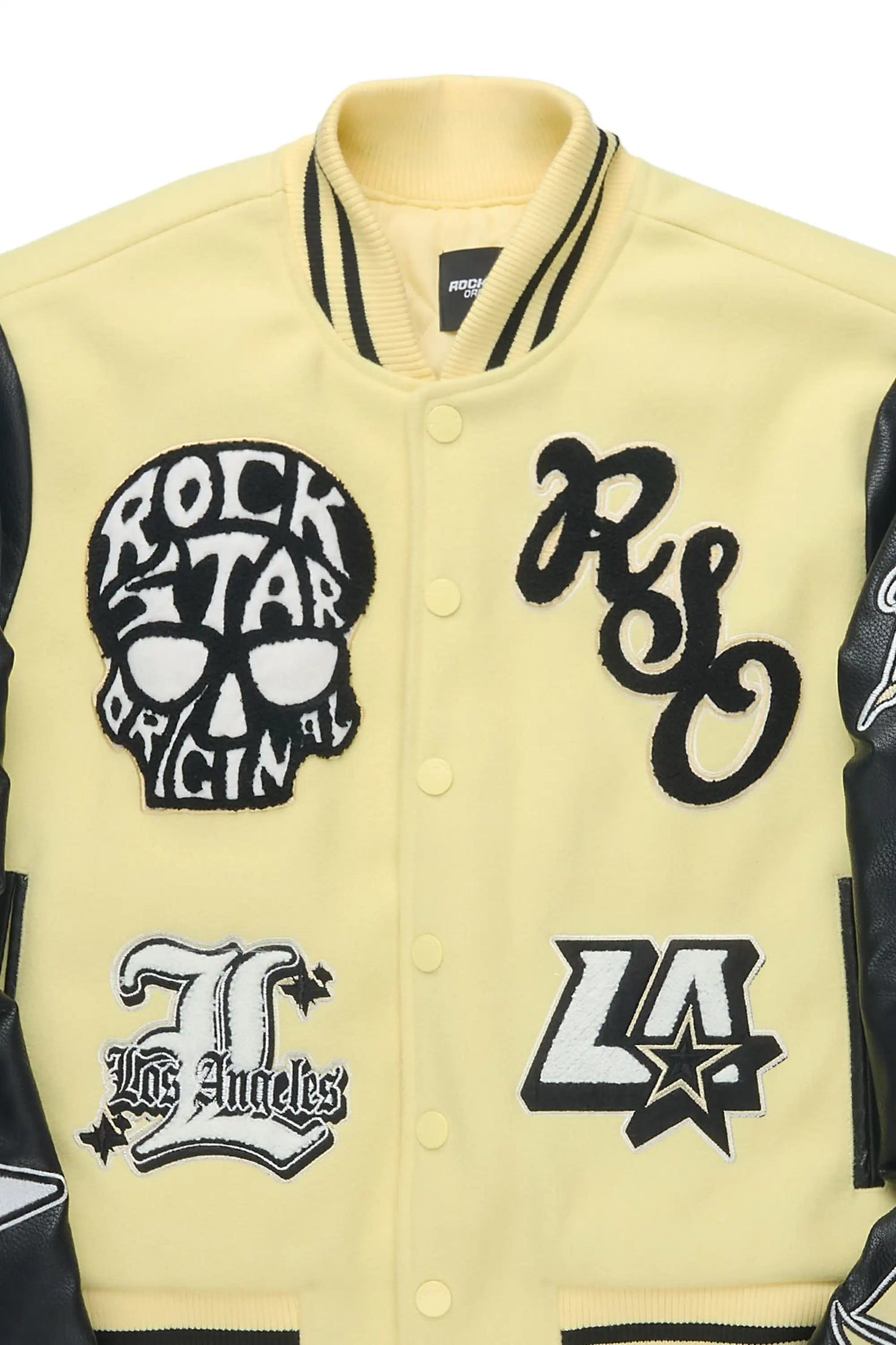 Jermika Black/Yellow Oversized Varsity Jacket