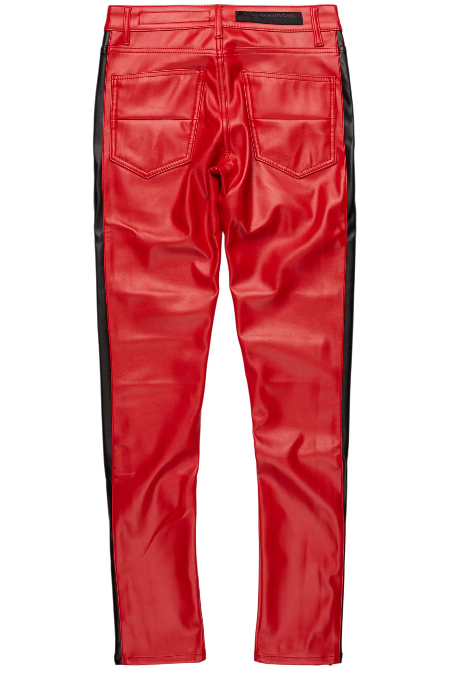 Play Boy Red/Black Skinny Faux Leather Fit Jean
