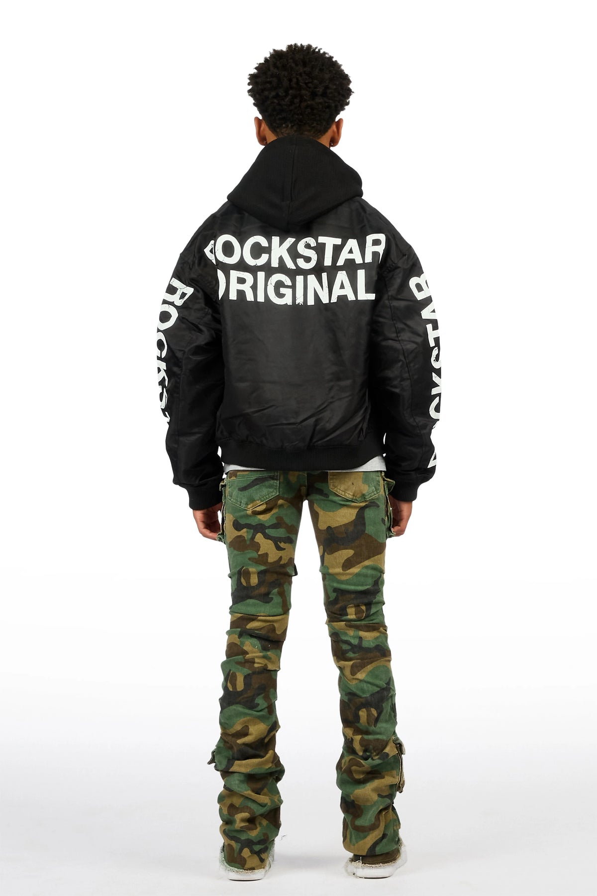 Boys Gentry Camo Stacked Flare Jean