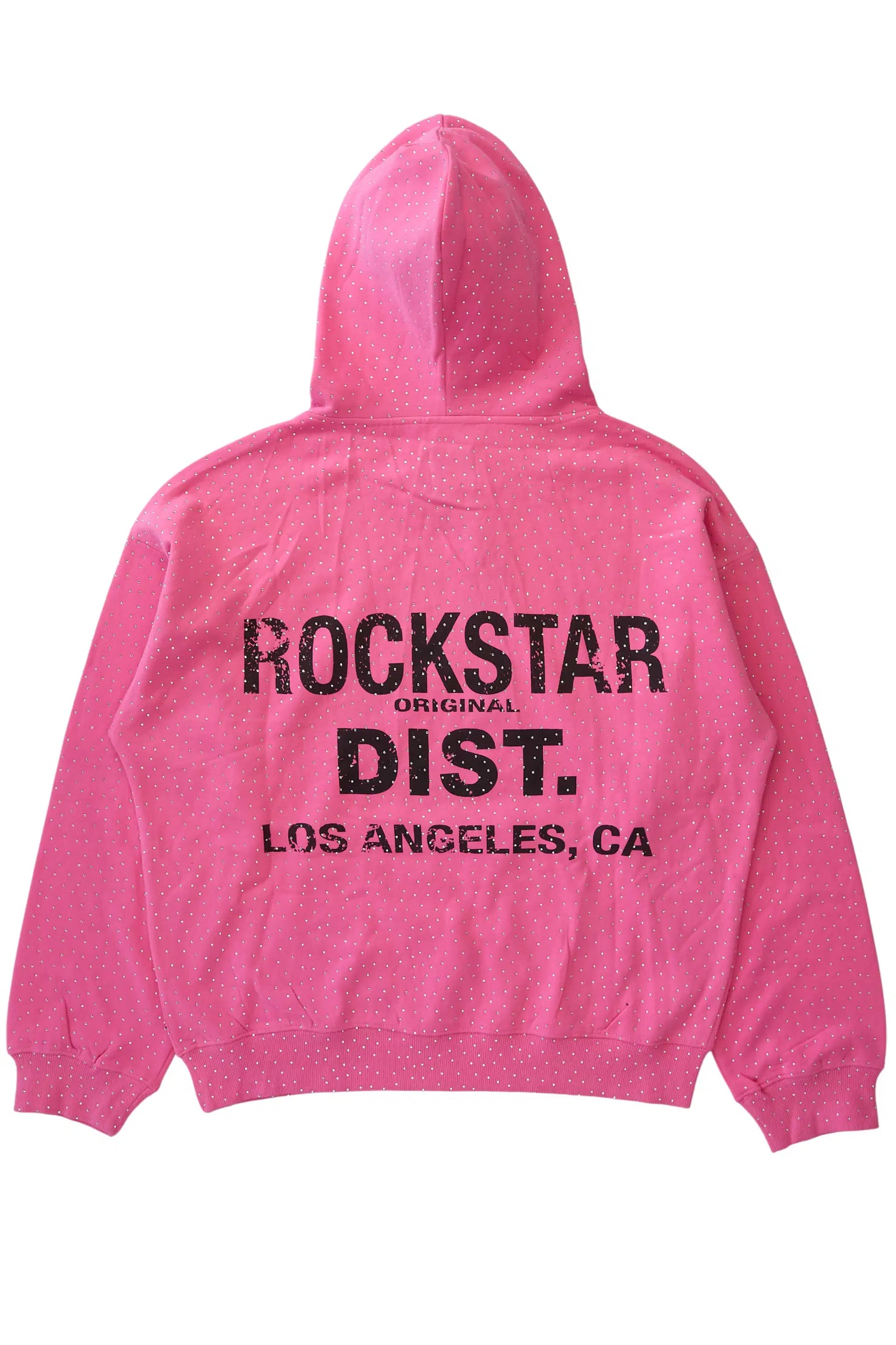 Dalasia Pink Rhinestone Hoodie