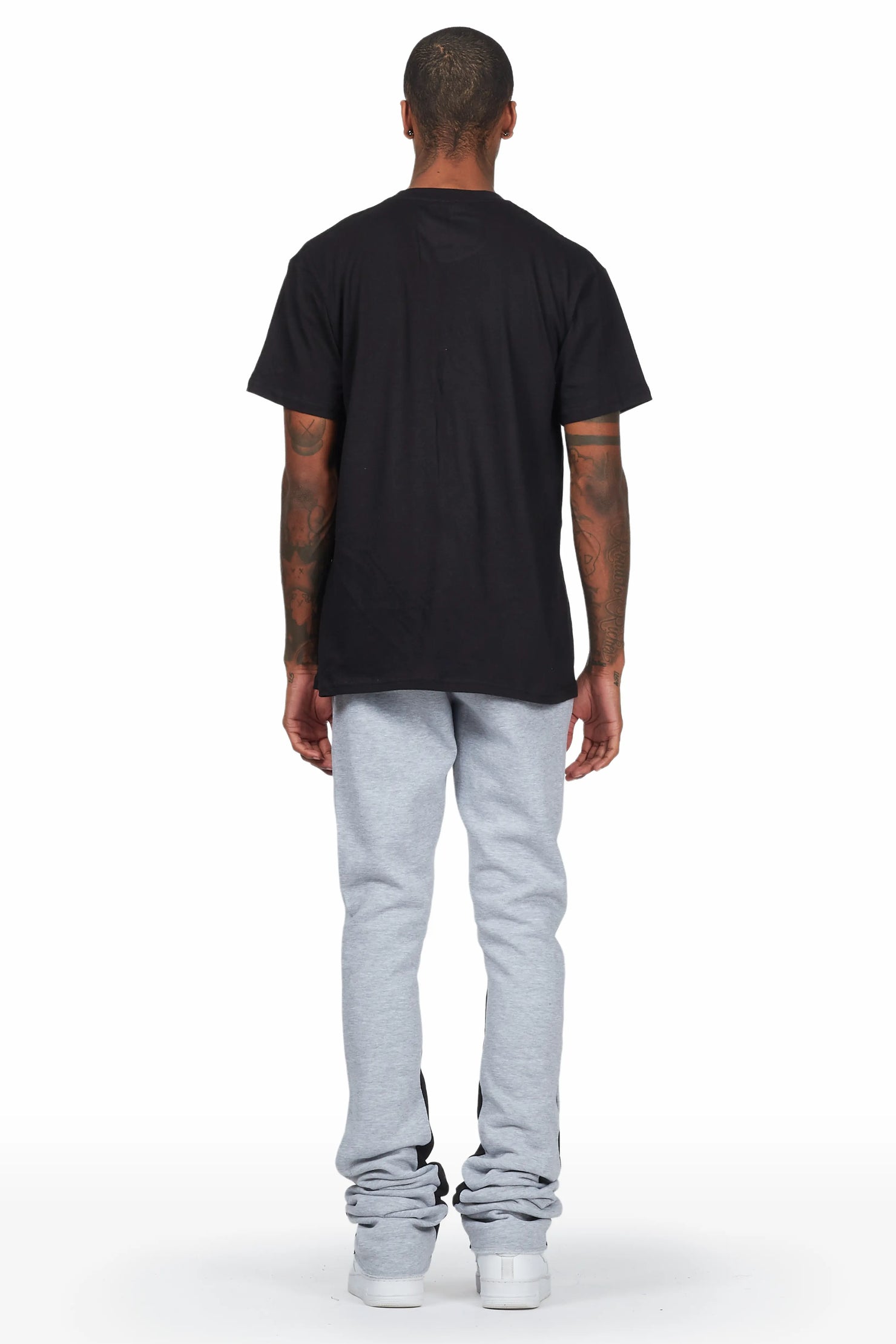 Weave Black/Grey T-Shirt Super Stacked Flare Track Set