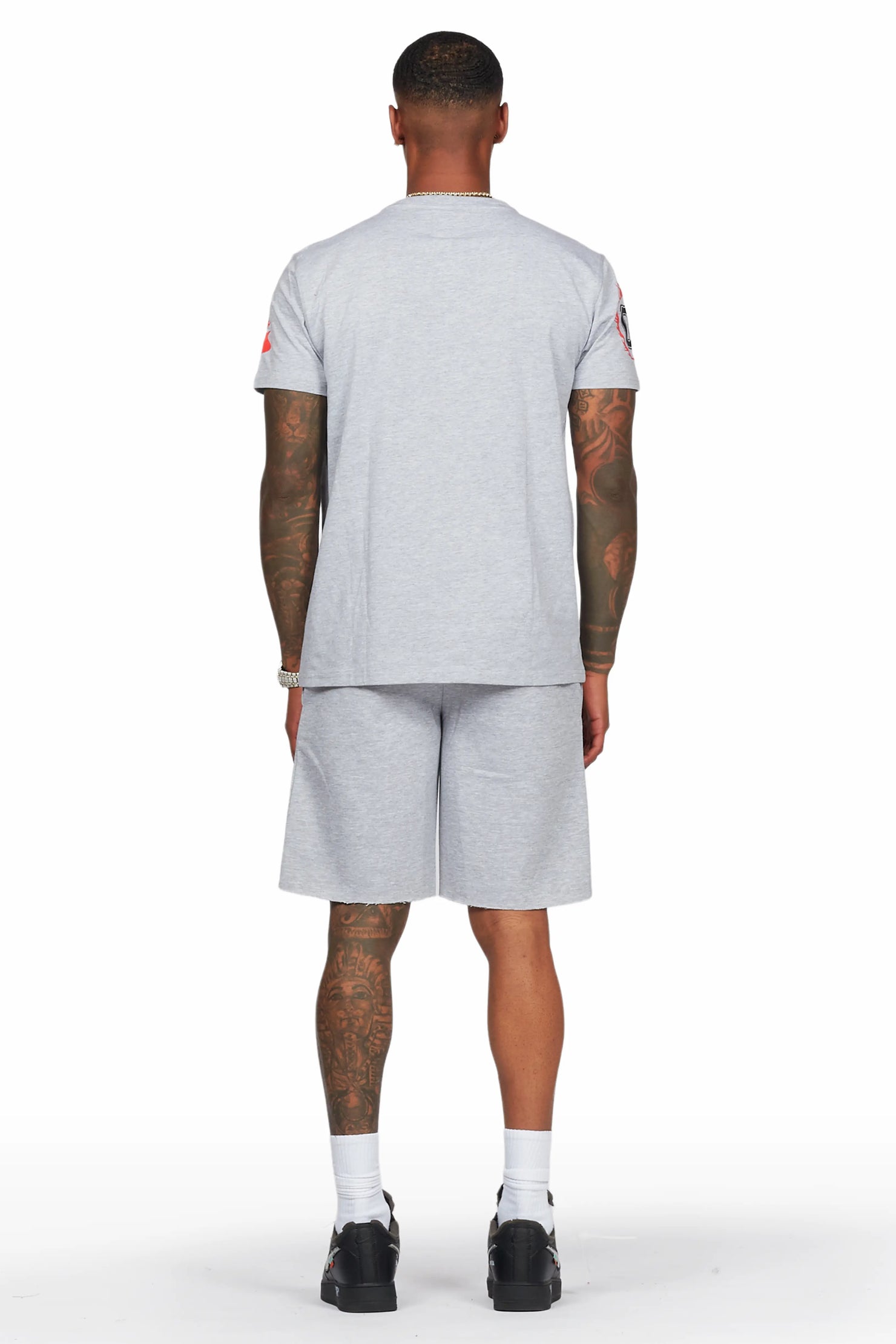 Draven Heather Grey T-Shirt/Short Set