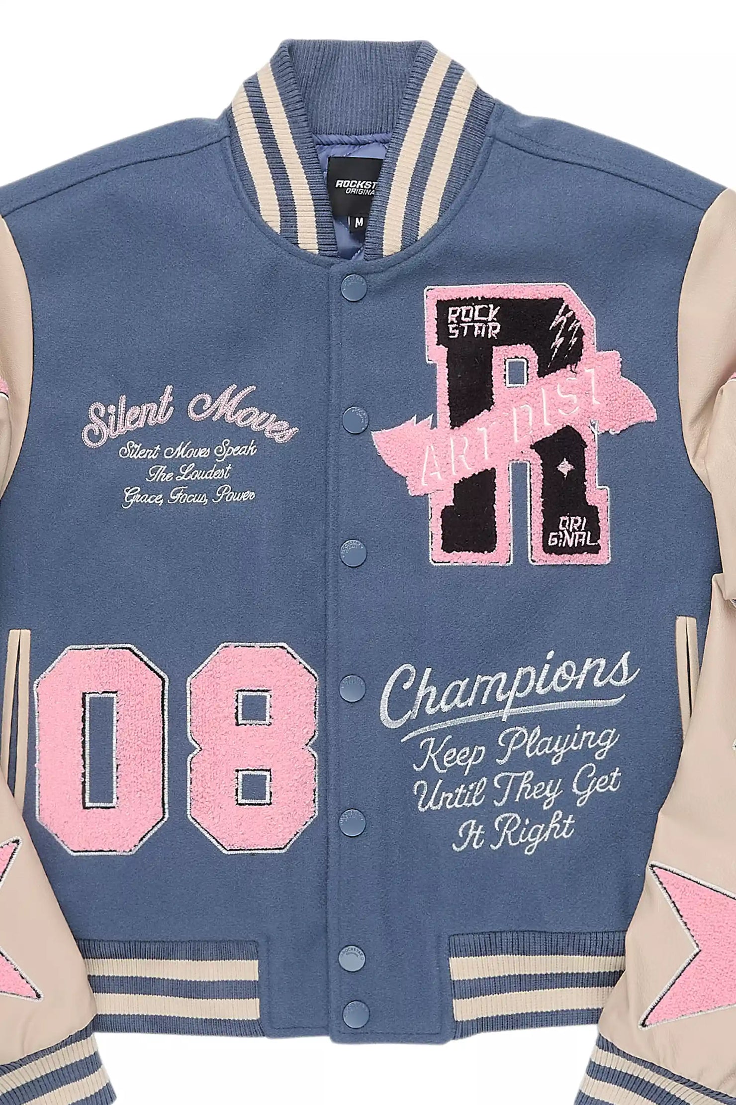 Krystle Navy Oversized Varsity Jacket