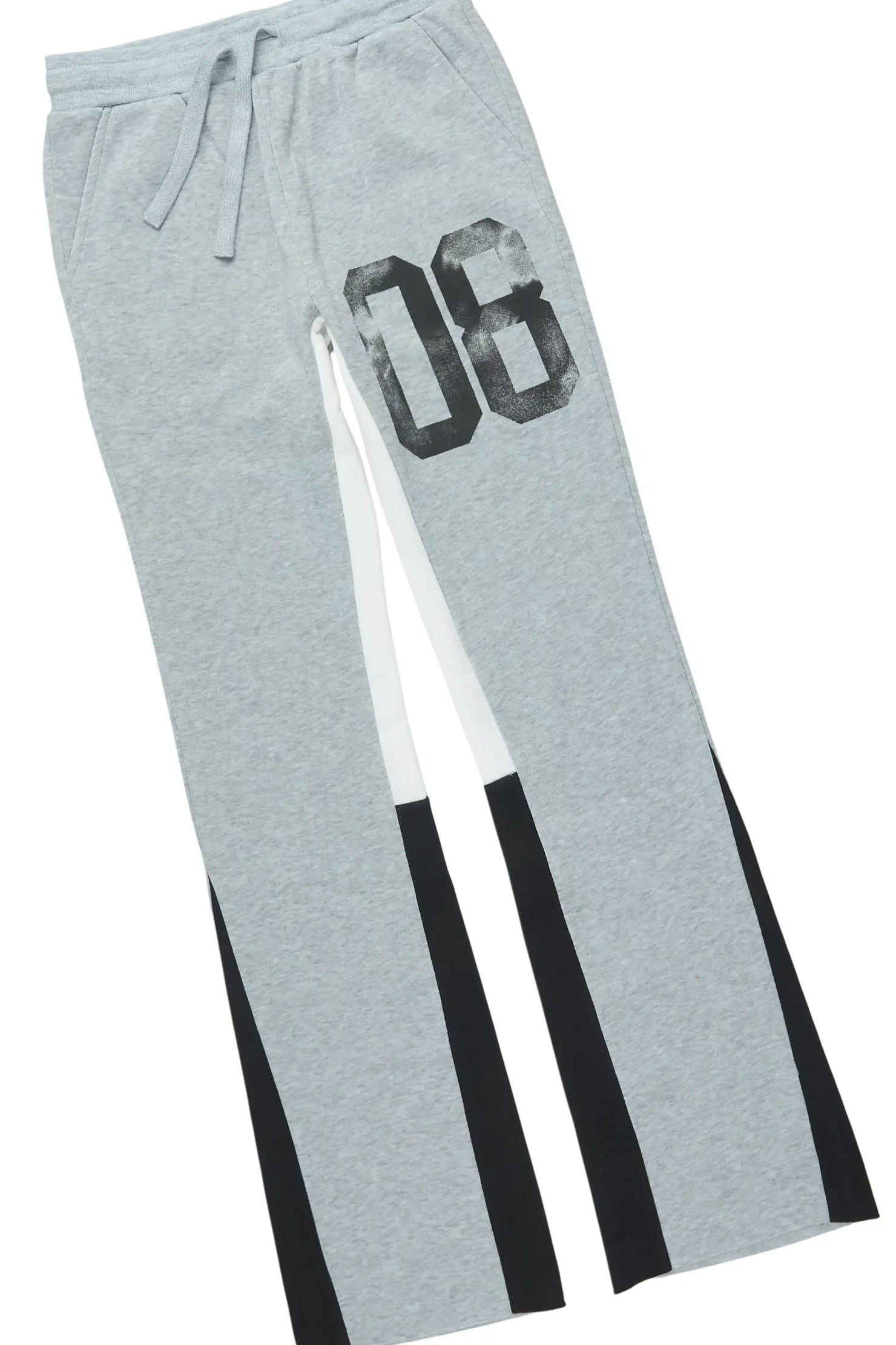 Girls Kammy White/Grey L/S Graphic T-Shirt Track Set