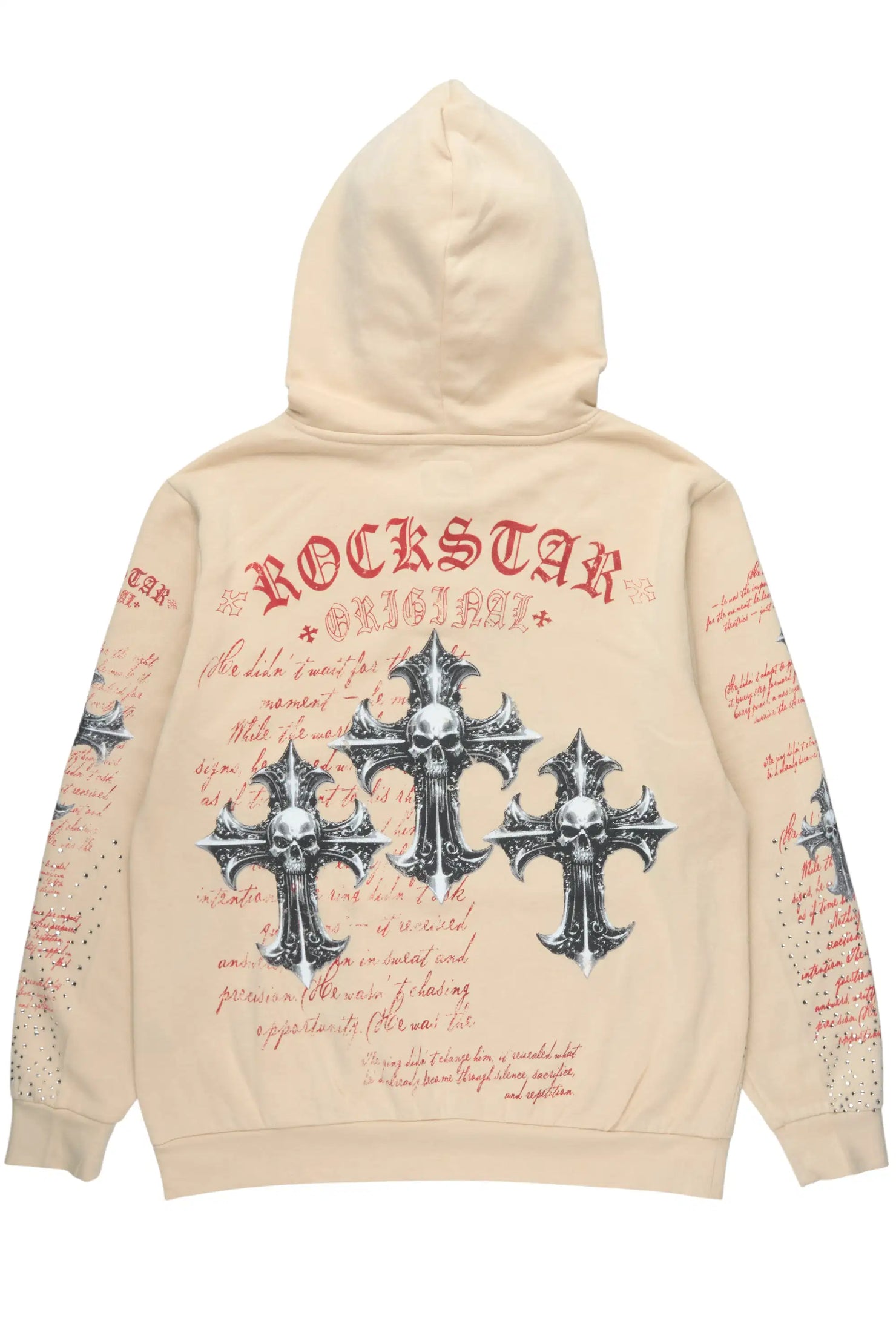 Bowman Beige/Multi Rhinestone Hoodie