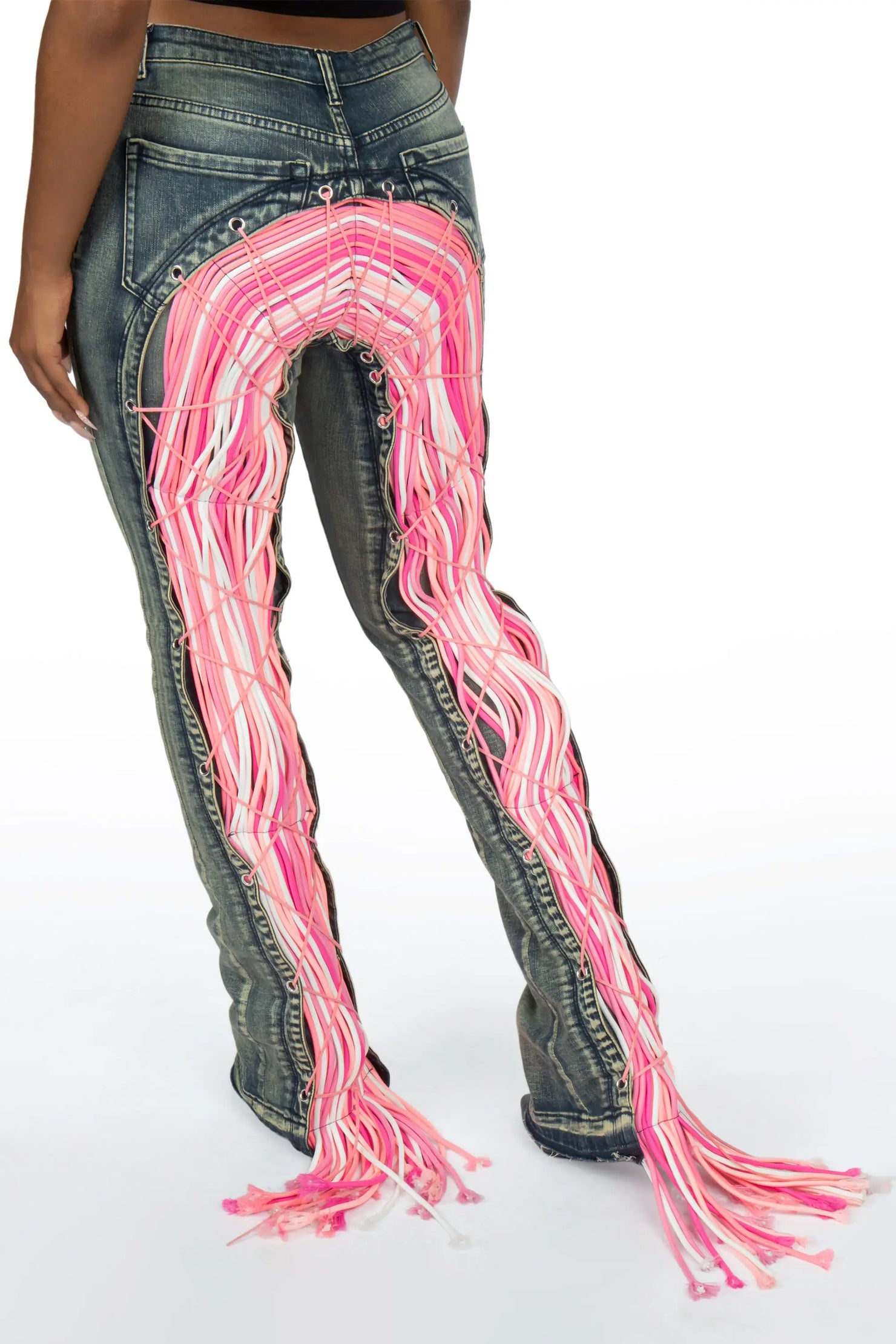 Ottiana Tint Wash Stacked Flare Jean