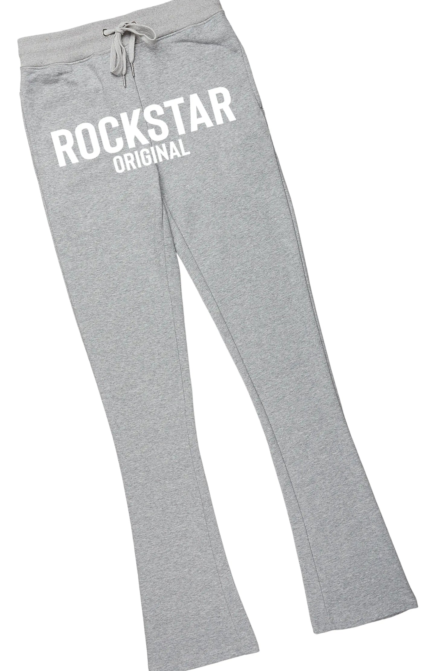 Sana White/Grey T-Shirt/Stacked Track Pant Set