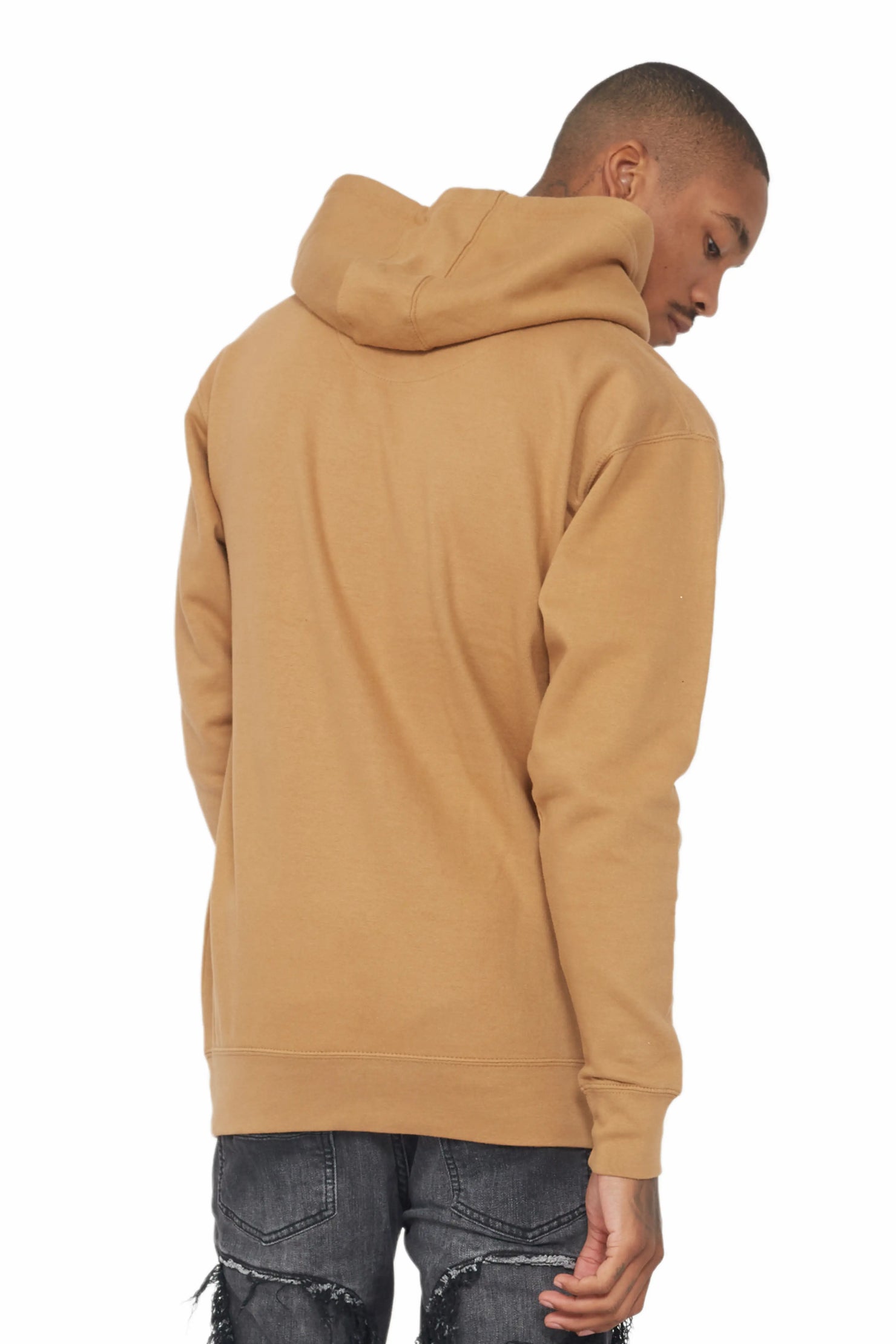 Murdra Beige Graphic Hoodie