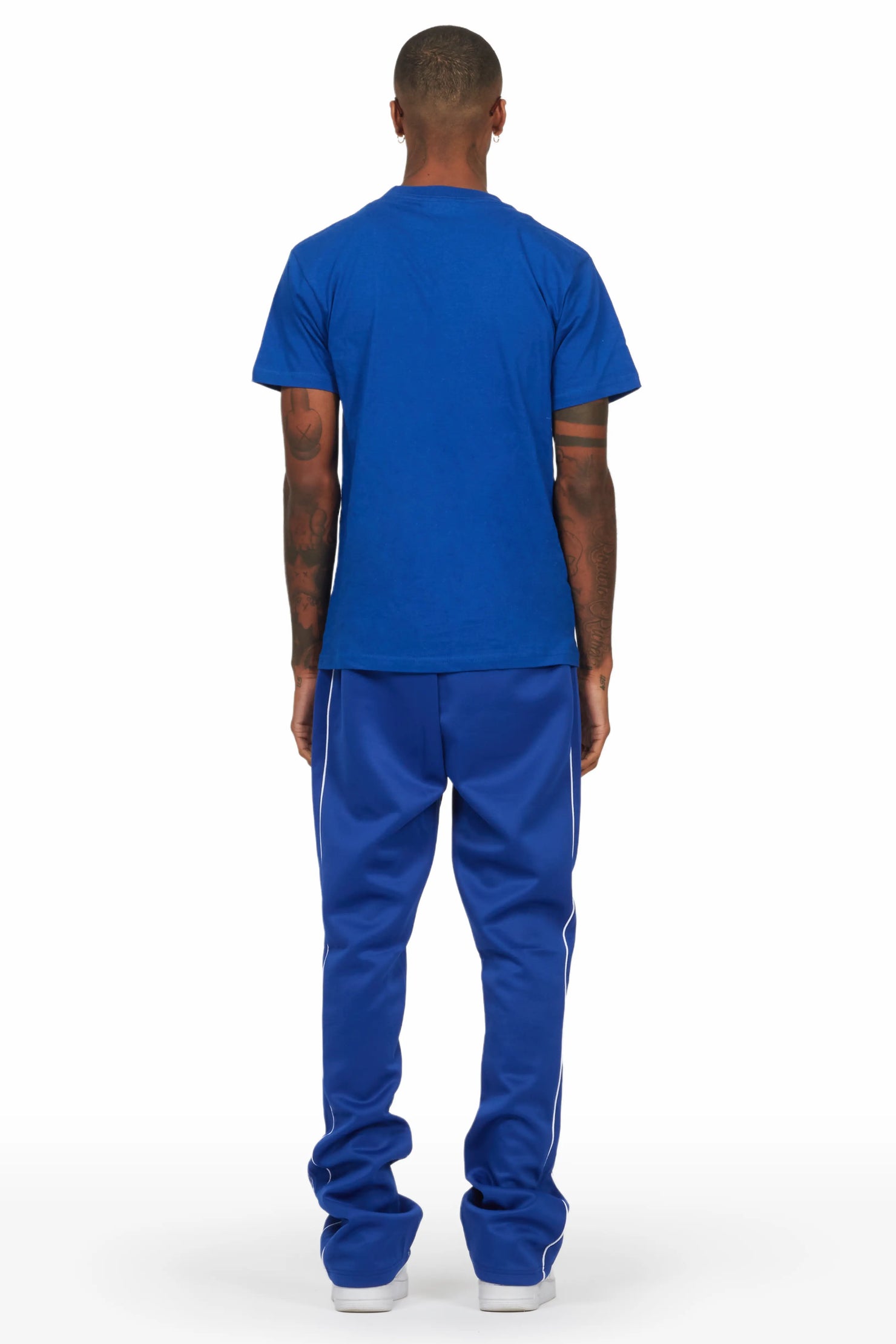 Jaco Royal Blue T-Shirt Flare Track Pant Set