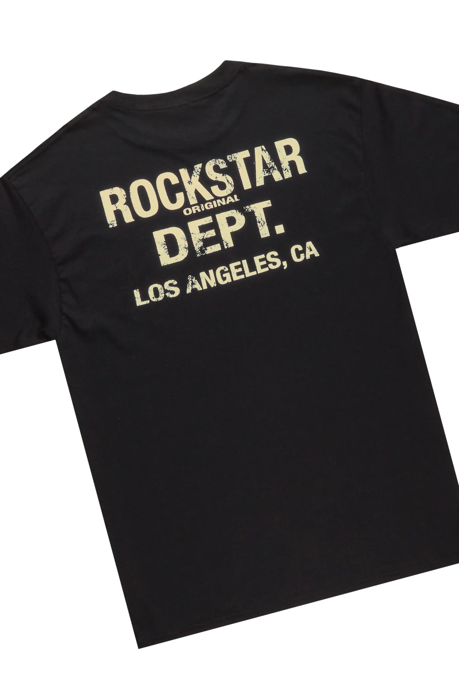 Lake Black T-Shirt & Zander Beige Stacked Flare Jean