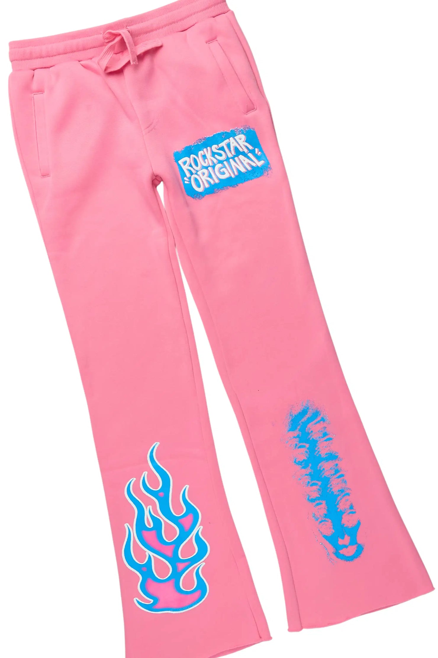 Girls Bridgette 2.0 Bubblegum Hoodie/Stacked Flare Track Set