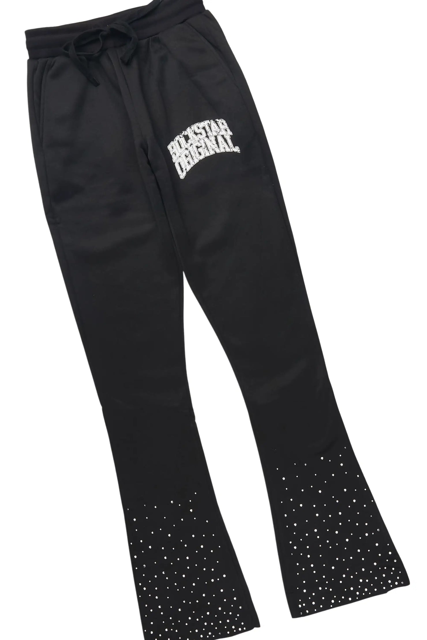 Dontrella 2.0 Black Rhinestone Stacked Track Set