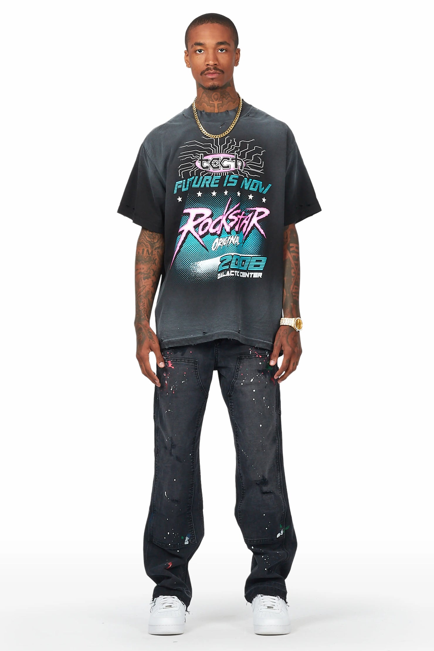 Zoticus Black Baggy Fit Jean