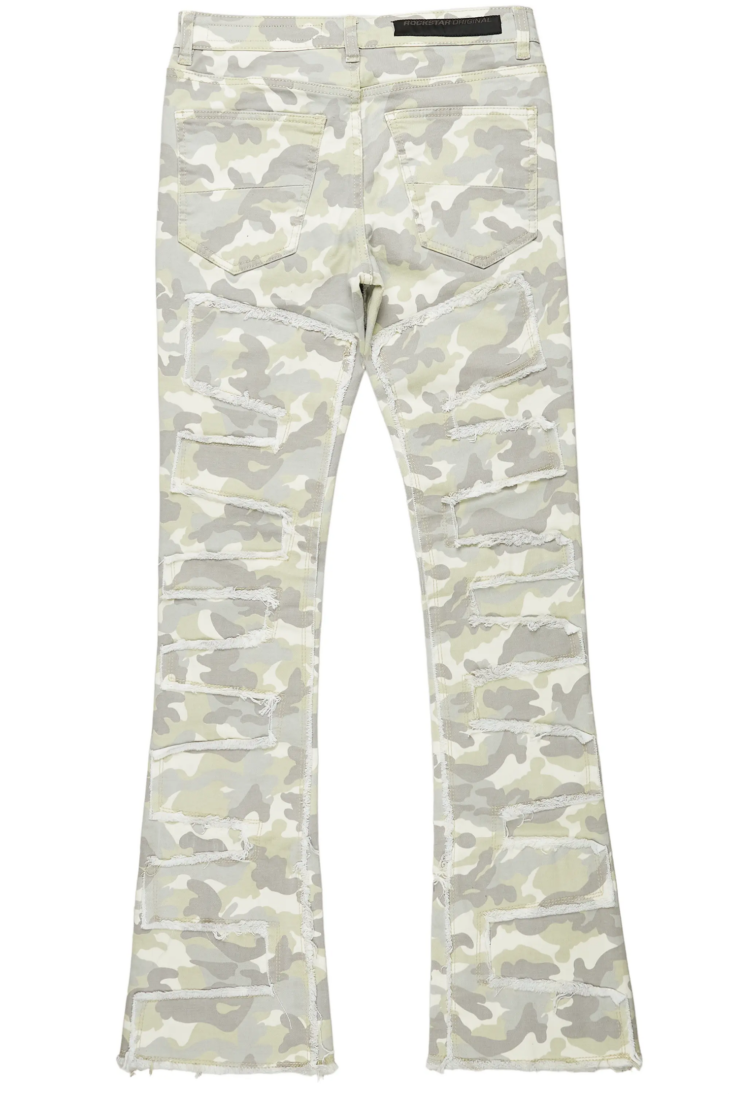 Shake Light Camo Stacked Flare Jean
