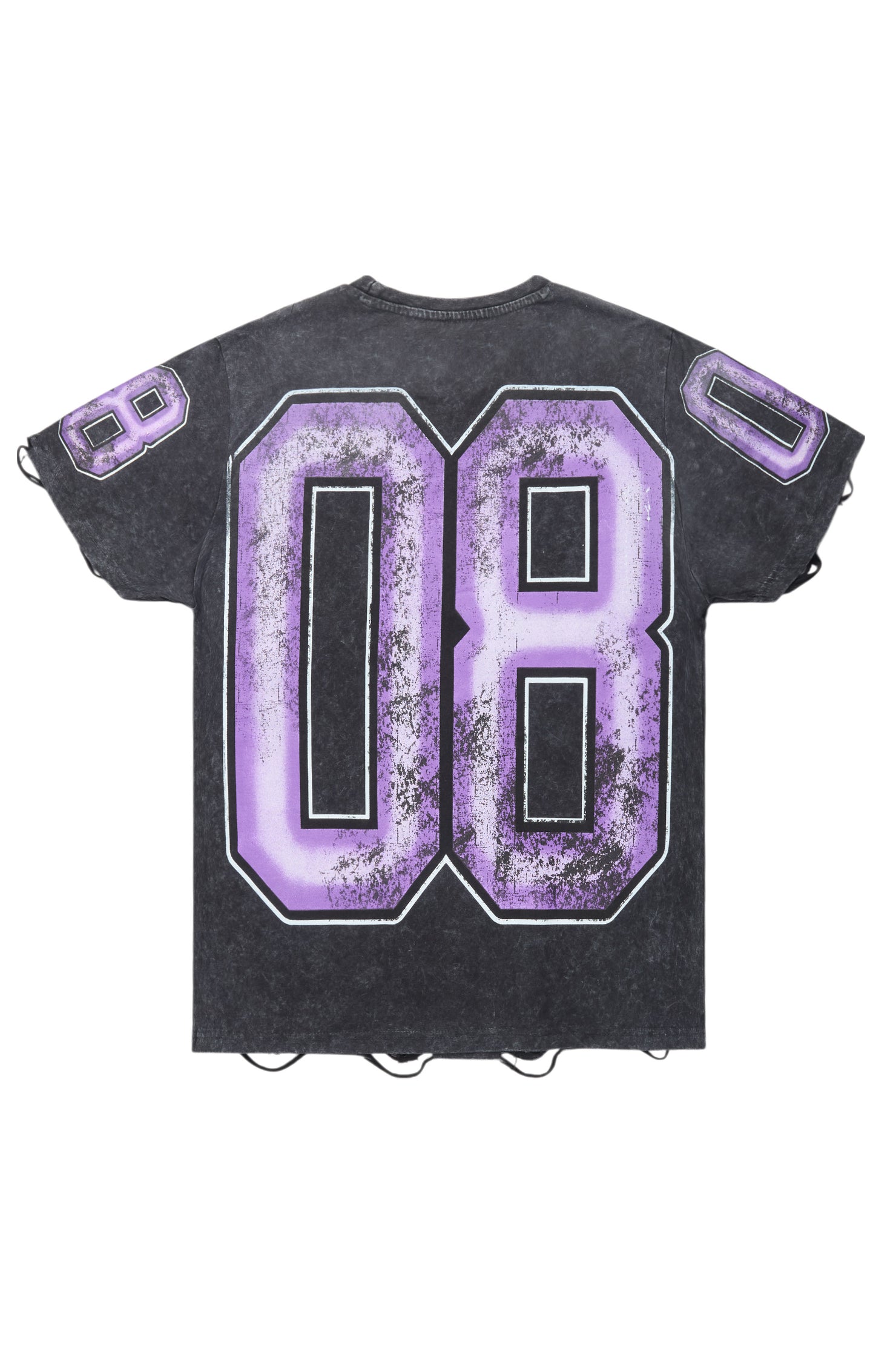 Tariqa Black/Purple Oversized T-Shirt