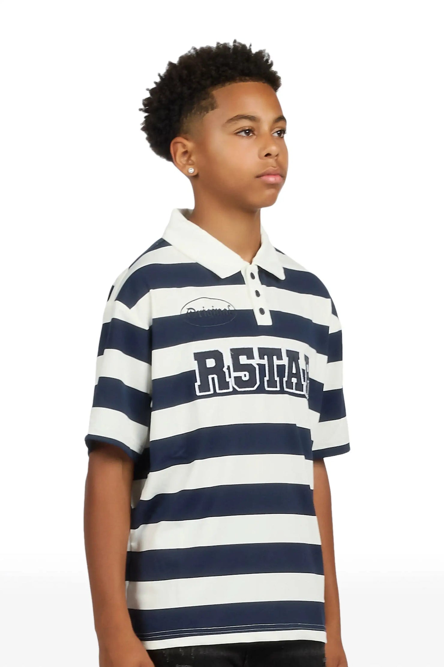 Boys Fintan Navy/Cream Polo
