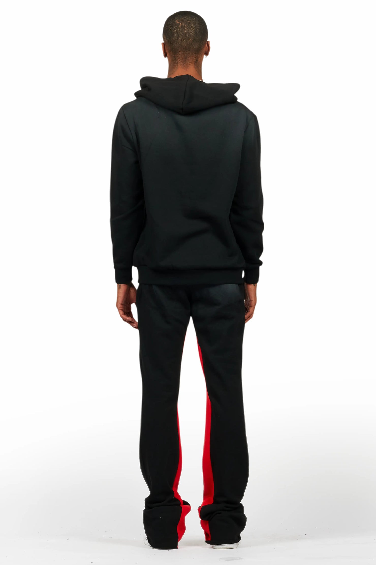 HDStar Black/Red Hoodie/Baggy Track Pant Set