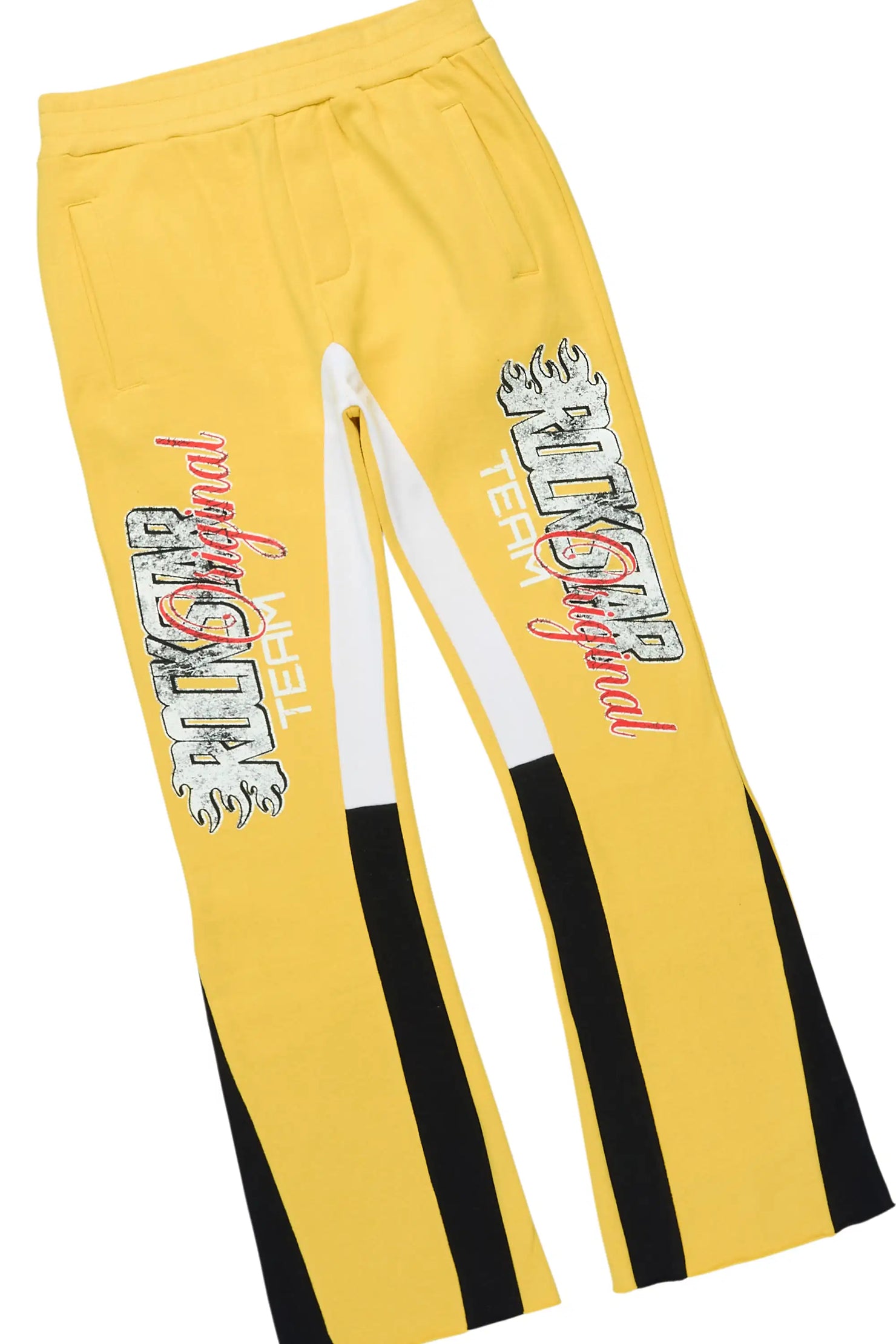 Boys Ryker Yellow Hoodie/Stacked Flare Track Set