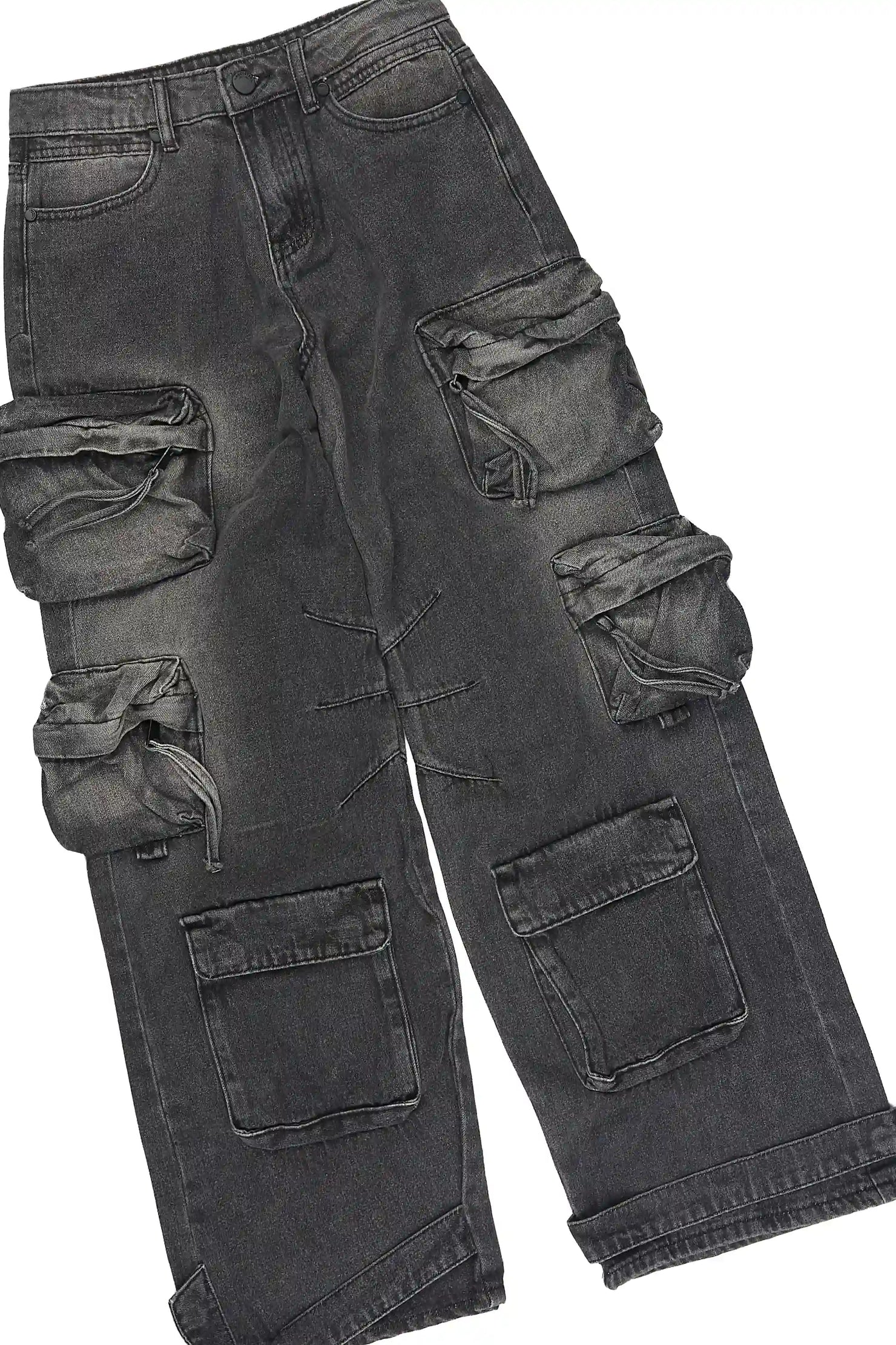 Boys Brasko Black/Dark Grey T-Shirt Baggy Jean Set