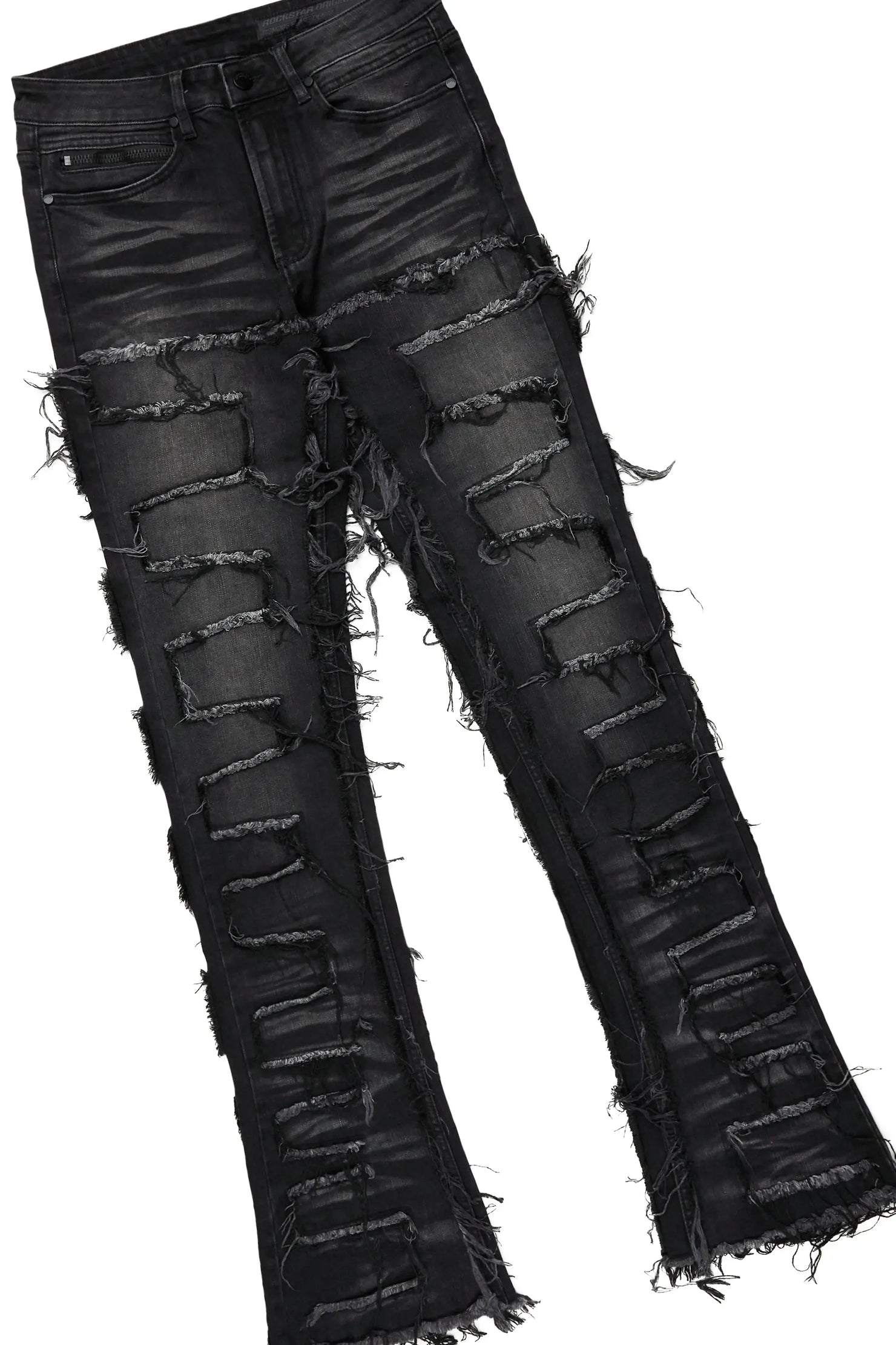 Fenton Vintage Black T-Shirt/Stacked Flare Jean Bundle