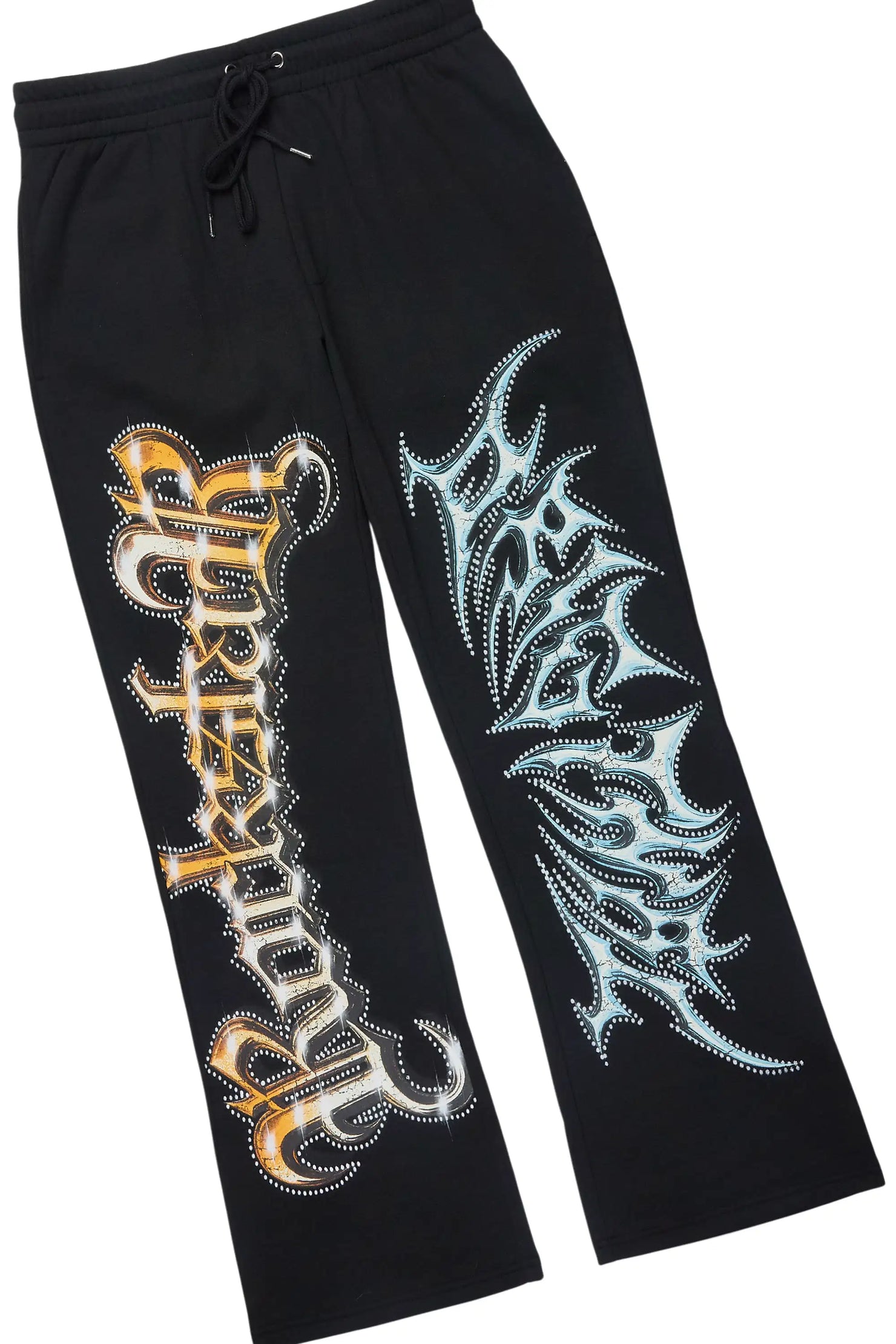 Mesin Black Hoodie/Baggy Pant Track Set